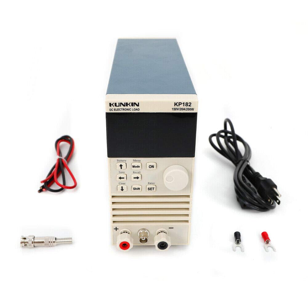 Single Channel DC Electronic Load Tester - 150V 40A 200W Battery Capacity Tester with RS485/232 Interface & US Plug | Perfect for Lab Testing, Power Supply Evaluation, and Battery Performance Analysis