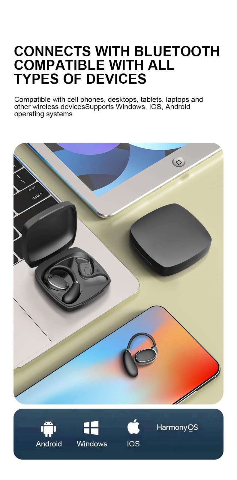 Bluetooth Translator Earbuds - 3-in-1 Wireless Headphones for Music, Calls & Real-Time Translation | 150 Language Support, Hi-Fi Dolby Audio, iOS/Android Compatible | Perfect for Travel, Business Meetings & Language Learning