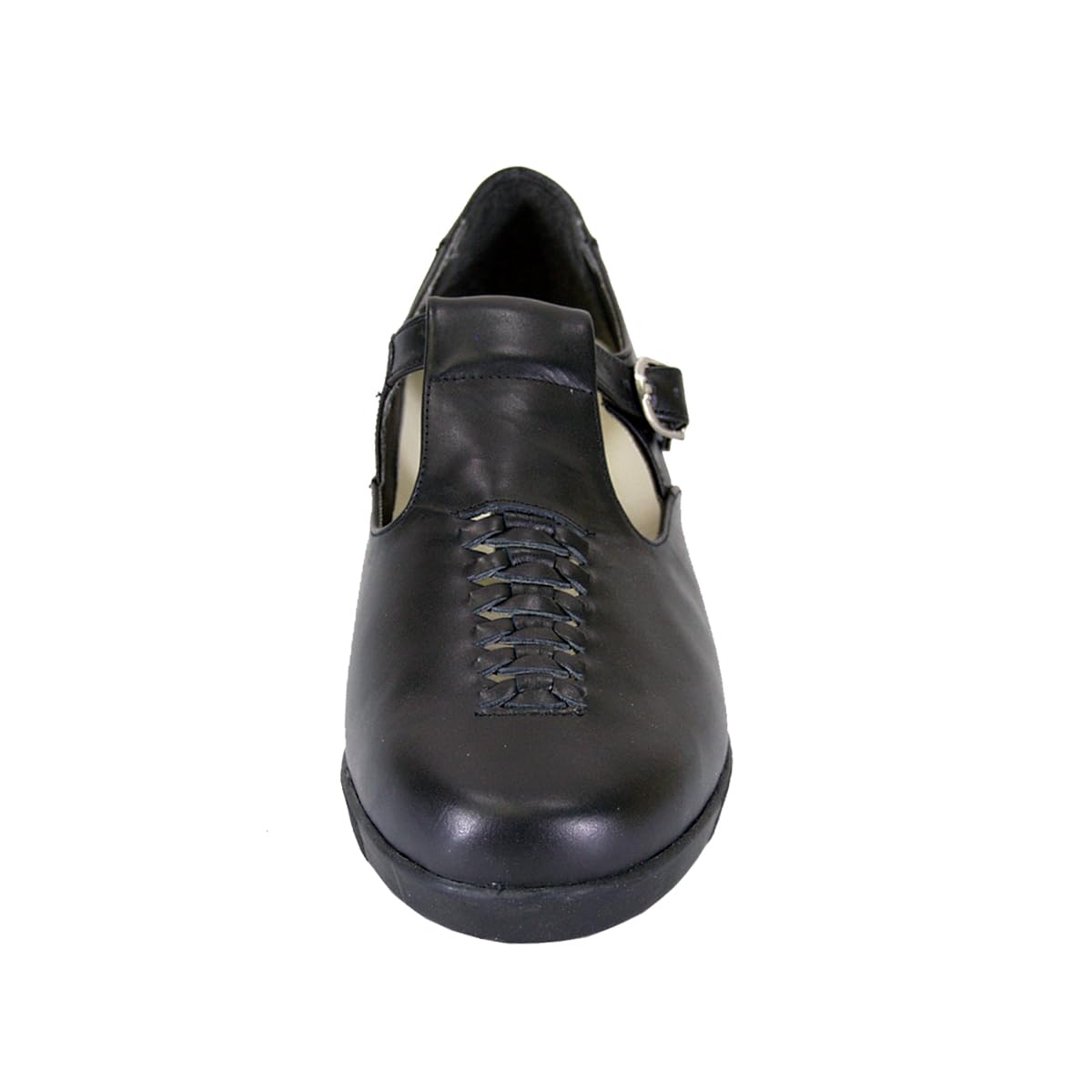 24 Hour Comfort Shona Women's Wide Width Comfort T-Strap Leather Shoes - Breathable & Supportive for Work, Walking & Travel