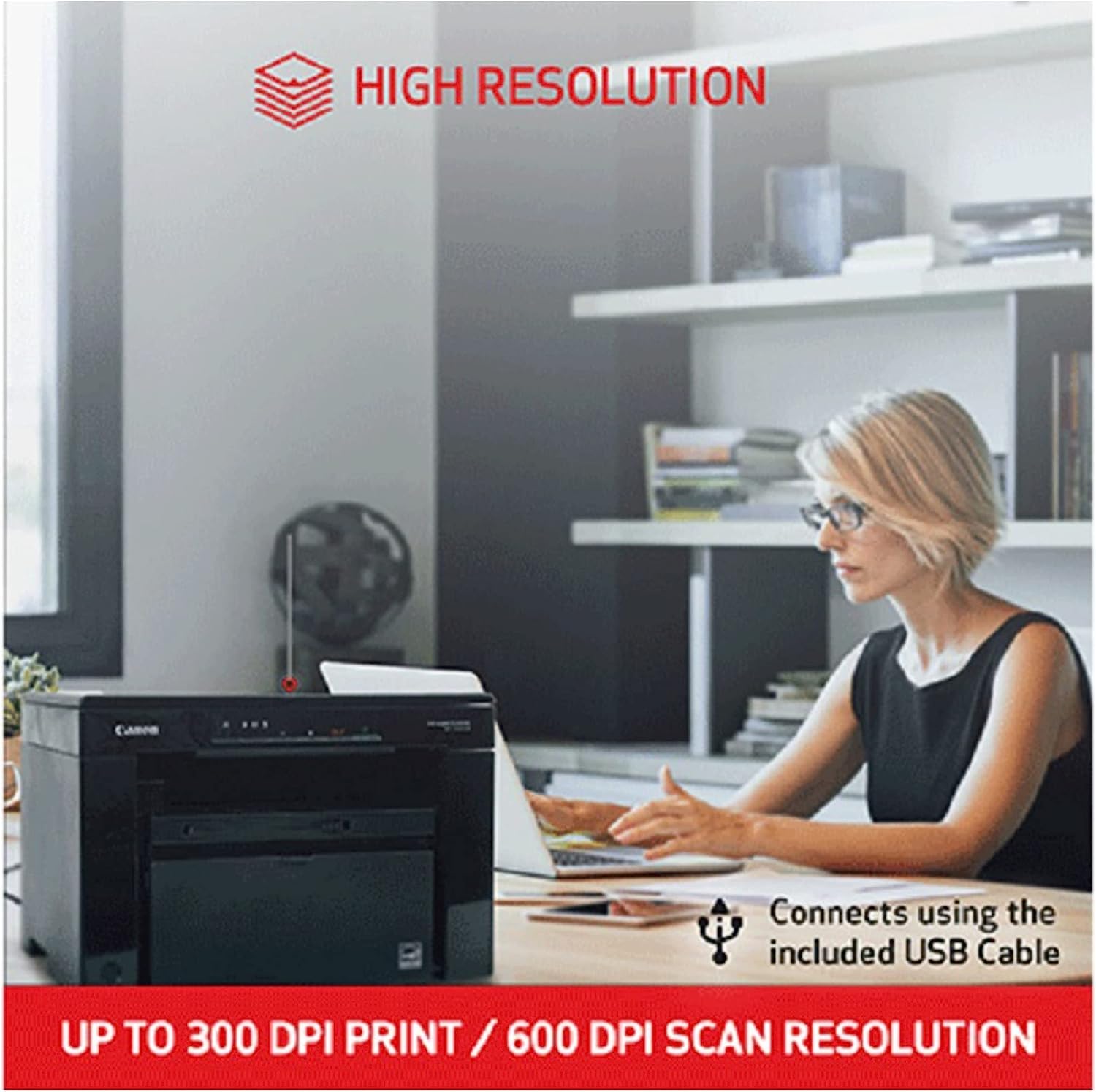 Canon imageCLASS MF3010 Wireless Laser Printer All-in-One - Print, Copy, Scan | Compact Home & Office Printer for Documents & Photos | Ideal for Small Businesses & Remote Work