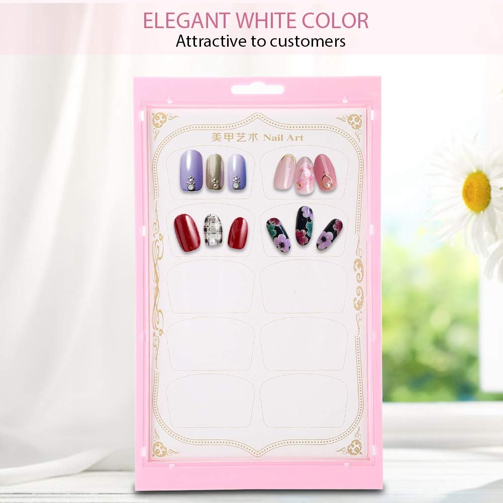Professional Nail Color Chart Display Board - Gel Nail Polish Display Card for Salons, Nail Art Color Guide Booklet & Manicure Practice Tool (Pink) | Perfect for Nail Technicians, Salon Displays & DIY Nail Art at Home