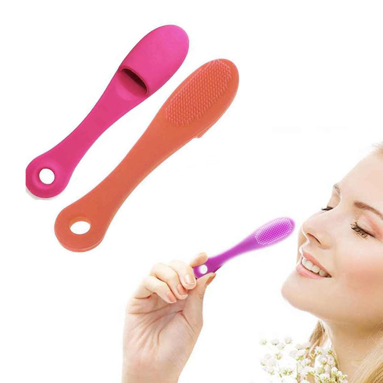 **Ayushicreationa Silicone Face Mask Brush - Soft Makeup & Facial Scrubber for Mud, Clay, Charcoal Masks - Easy Cream & Lotion Applicator - 1pc (Multi Color) - Perfect for Spa, Skincare & Beauty Routines**