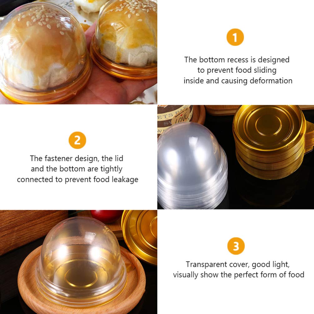 DOITOOL 150pcs Egg Yolk Crisp Packaging Box - Premium Mooncake Holder & Wrapping Tray for Bakery, Dessert Display, and Gift Packaging - Perfect for Mid-Autumn Festival, Parties, and Pastry Storage