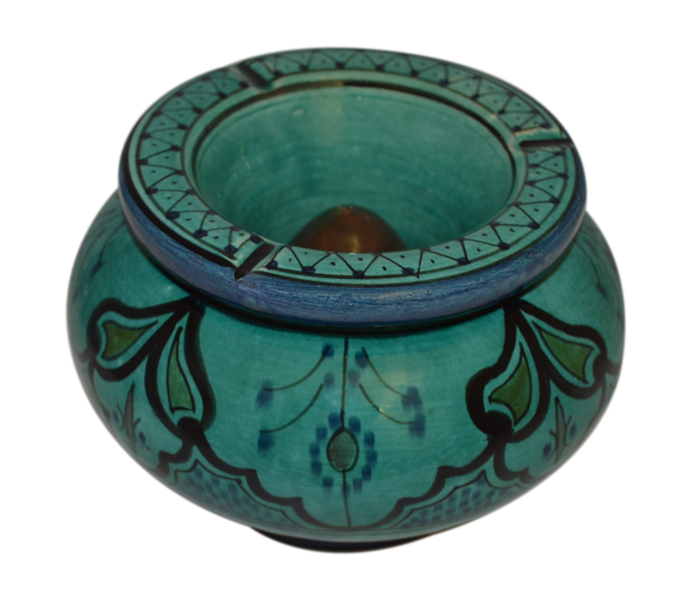Premium Ceramic Ashtray - Extra Large Smokeless Design with Elegant Glaze Finish | Perfect for Indoor/Outdoor Smoking Areas, Patios, and Restaurants