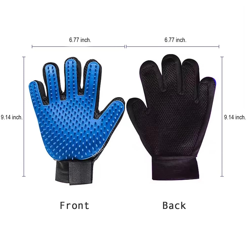Pet Grooming Glove - Efficient Deshedding Brush for Dogs & Cats, Gentle Massaging Tool for Long & Short Fur, Reusable & Easy to Clean - Perfect for Bath Time, Shedding Season & Daily Grooming at Home