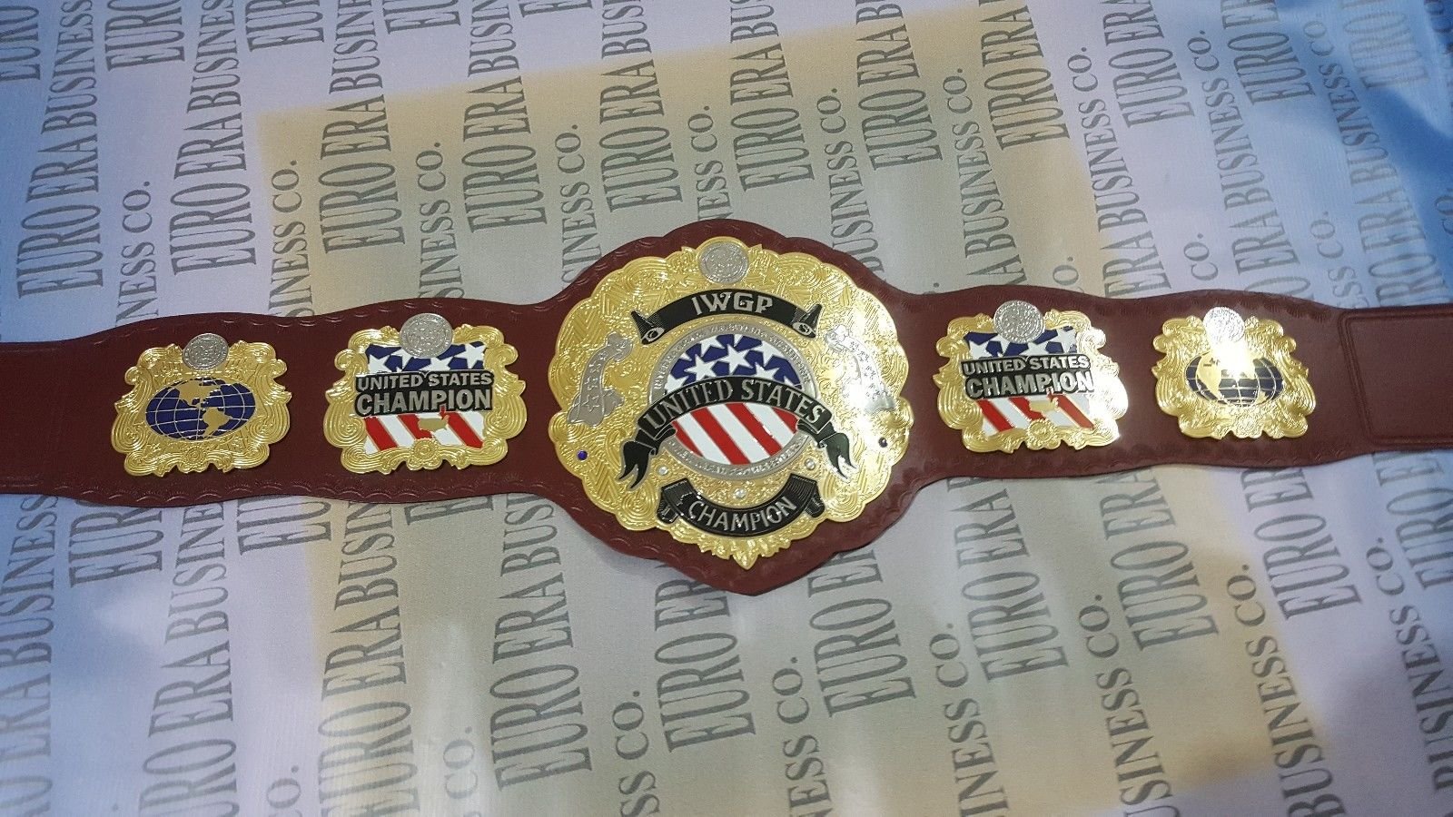 Authentic Replica IWGP United States Championship Belt - Adult Size with Metal Plates - Perfect for Wrestling Fans, Collectors & Cosplay Events