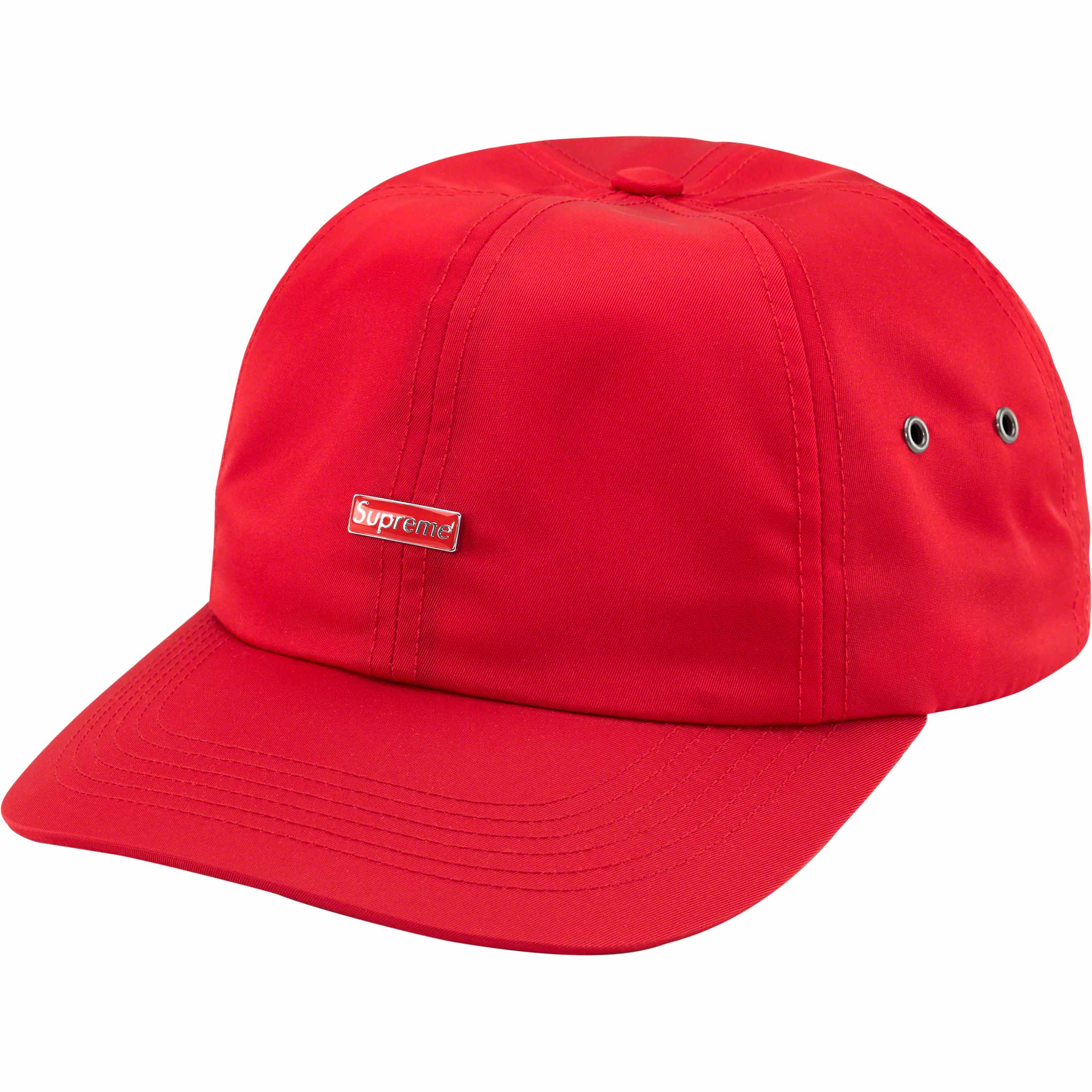 Supreme Enamel Logo 6-Panel Baseball Cap - Red Adjustable Snapback Hat for Men & Women - Perfect for Streetwear, Hip Hop Fashion & Casual Outfits