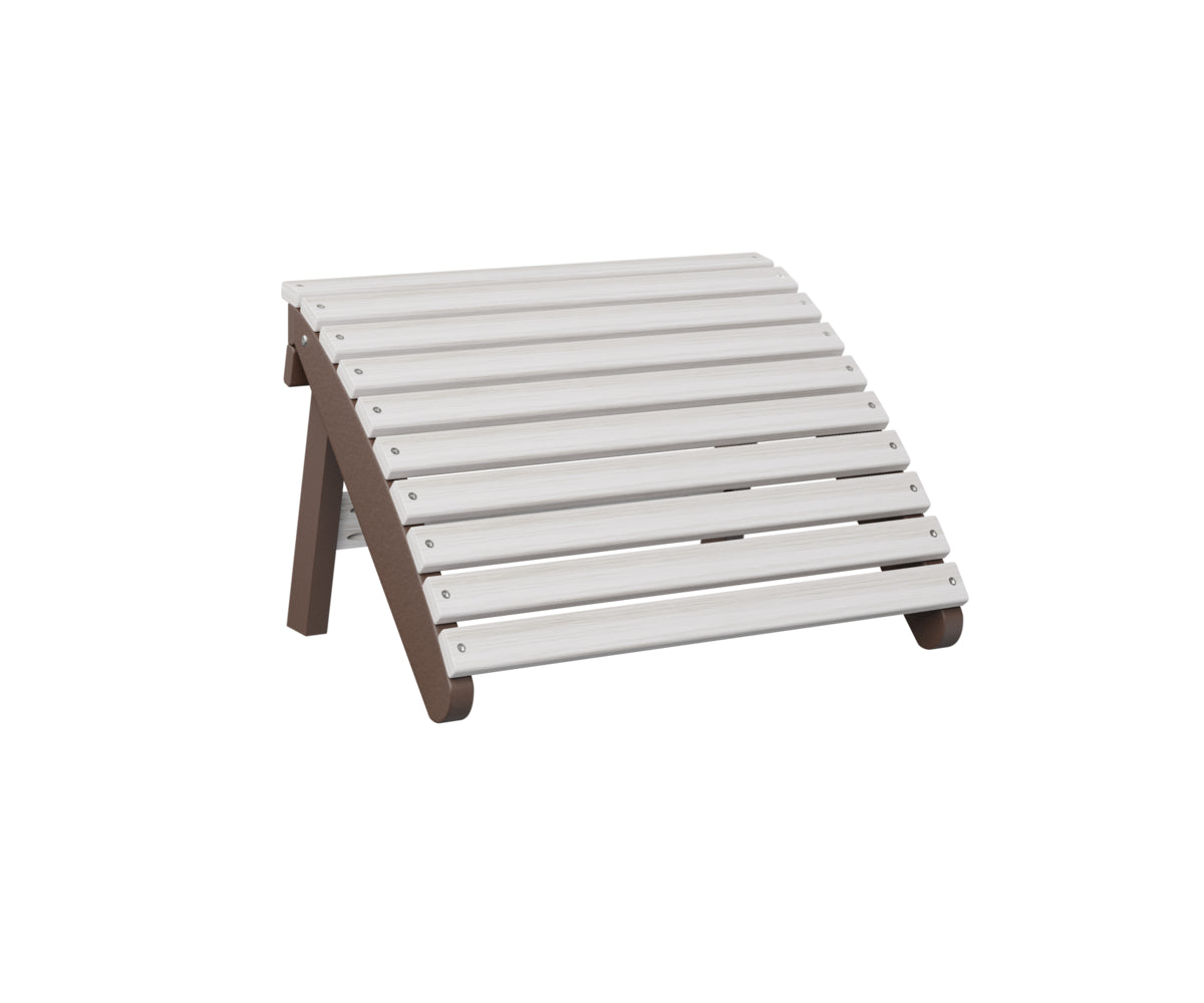 Berlin Gardens Folding Adirondack Footstool - Outdoor Patio Furniture, Portable Foot Rest for Garden, Deck, Poolside & Camping - Lightweight & Durable Design