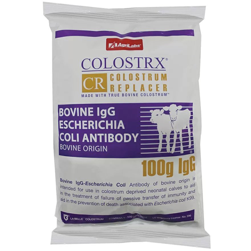COLOSTRX® CR Colostrum Replacer Powder - 500g for Newborn Calves, Lambs & Goats | Immune Support & Nutrition | Farm & Dairy Use