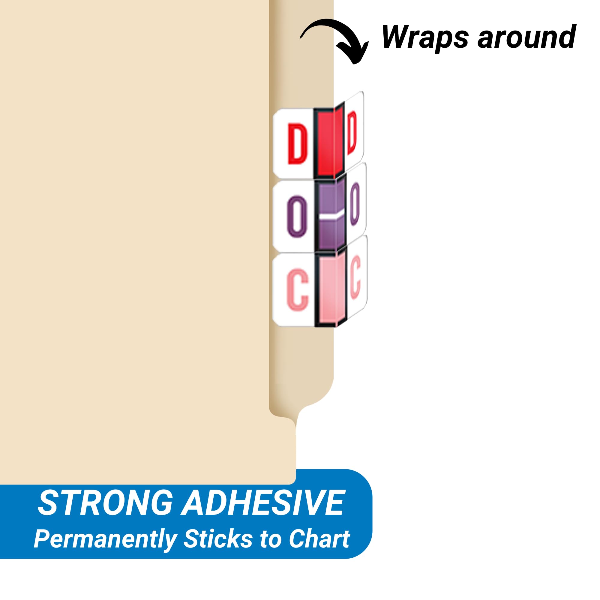 Doctor Stuff - 3120 Alphabet Letter Stickers for File Folders & Binder Refills, 15/16