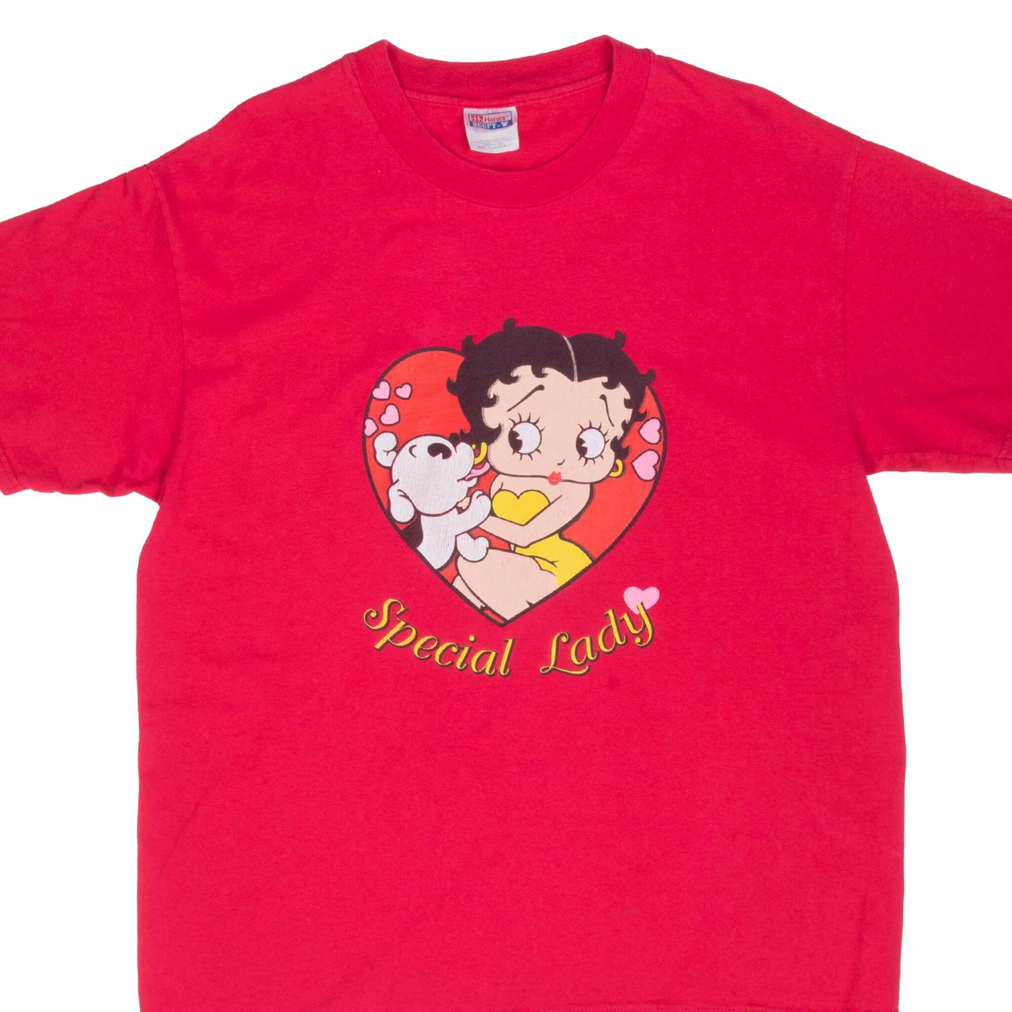 Vintage Betty Boop Hot Pink Special Lady T-Shirt 1990s Retro Graphic Tee Large Size - Perfect for Casual Wear, Cosplay, and 90s Nostalgia Fashion