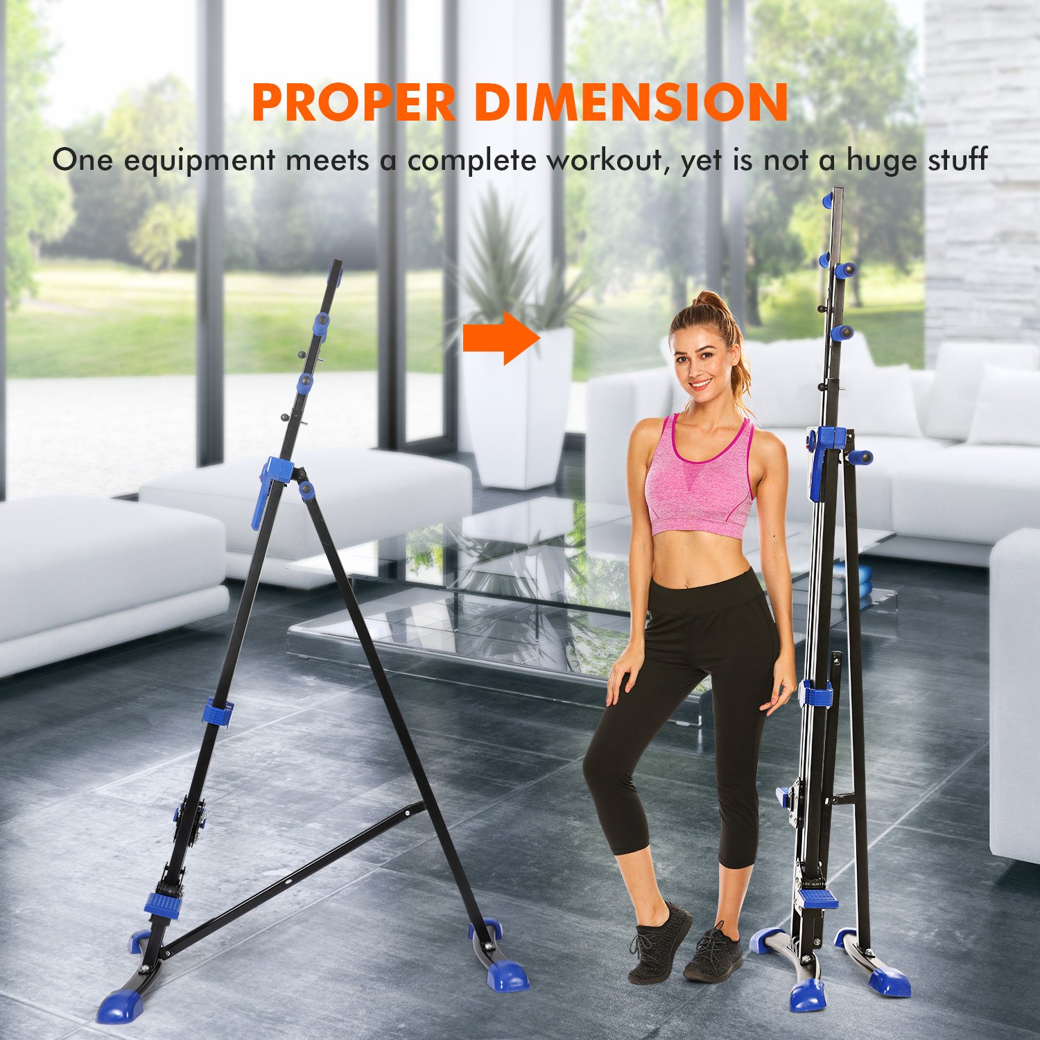 Upgraded Folding Vertical Climber Exercise Machine - 5-Level Resistance Stair Stepper for Full Body Workout, 350LB Capacity Home Gym Equipment | Perfect for Cardio, Weight Loss & Strength Training at Home