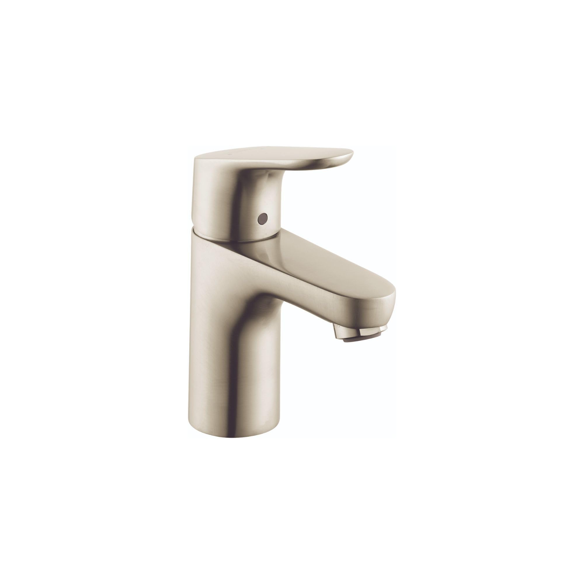 Hansgrohe Focus Modern Upgrade Easy Clean 1-Handle 17-Inch Tall Bathroom Sink Faucet in Brushed Nickel - Water Efficient Single Hole Bathroom Faucet for Vanity, Powder Room & Guest Bath Installation (Model 04371820)