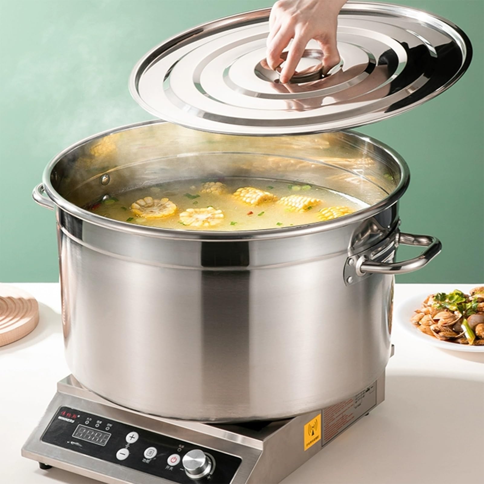 Heavy Duty Stainless Steel Stockpot & Pasta Cooker Set with Colander Inserts – Commercial Grade Multi-Cookware for Home Kitchen & Restaurant Use – Perfect for Cooking Pasta, Soups, Stews & Large Batch Meals (3-Hole Design, Size A)
