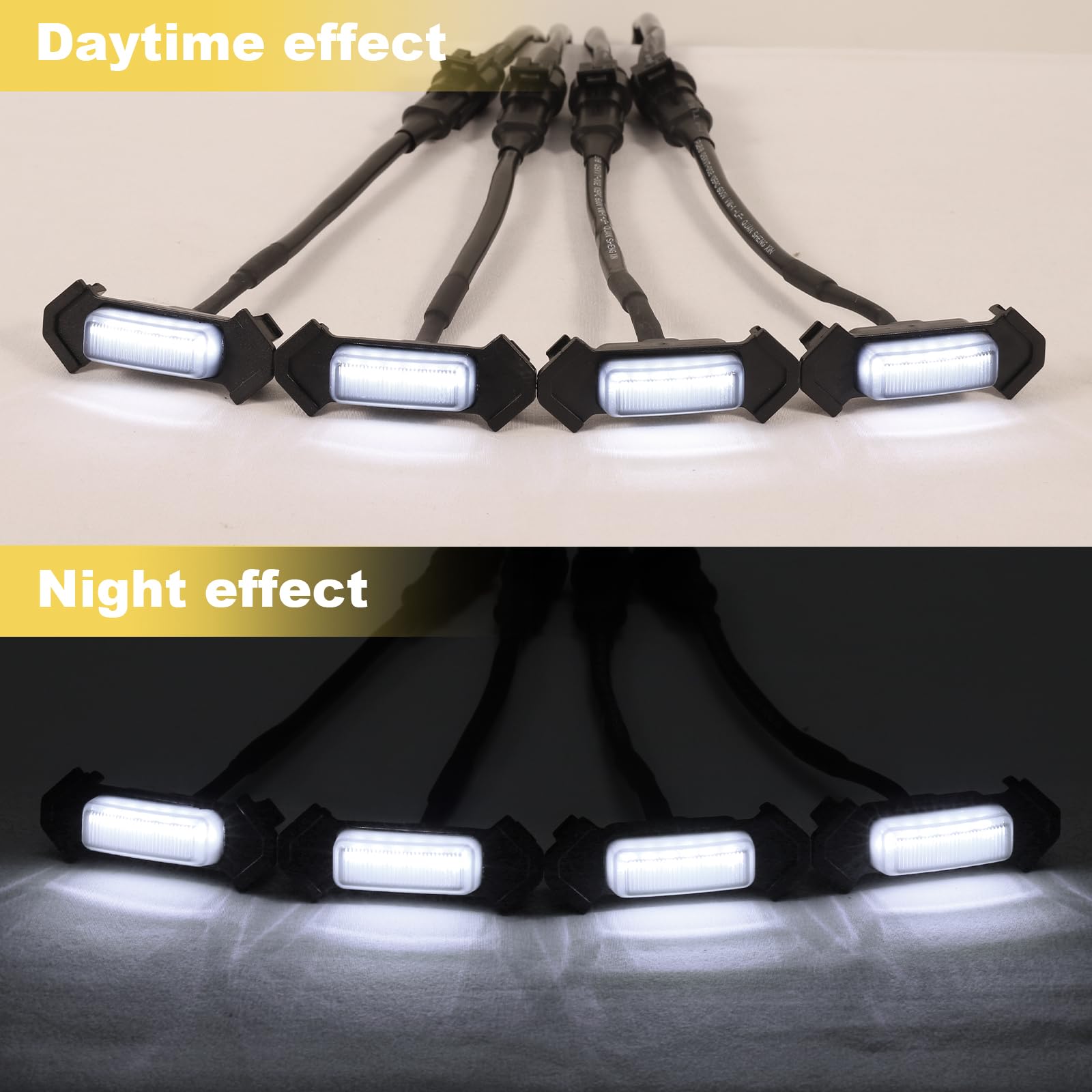 5pcs LED Grill Lights for Toyota Tacoma TRD-Pro 2015-2023 | Aftermarket TRD-Pro Grille Lights | White & Black LED Off-Road Lighting for Truck Accessories | Perfect for Night Off-Roading & Custom Truck Modifications