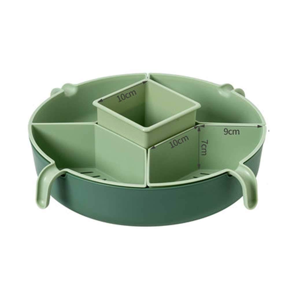 Stainless Steel Kitchen Sink Strainer Basket with Divider - Multi-Purpose Vegetable Fruit Bowl, Hot Pot Storage Platter, Snack Serving Tray for Home & Restaurant Use (Color: C) - Perfect for Meal Prep, Party Serving & Dishwashing Organization