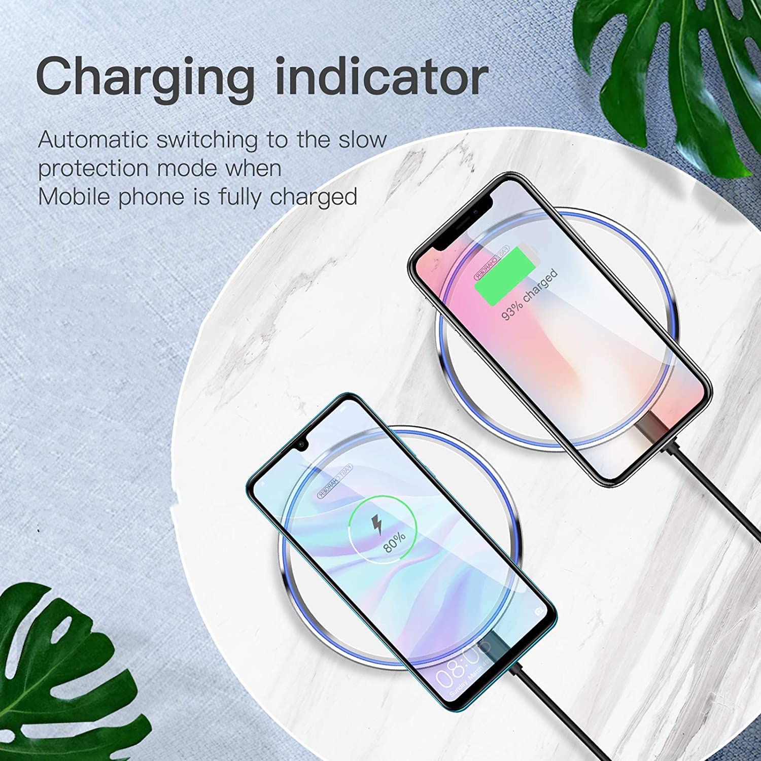 20W Fast Wireless Charger Pad - Compatible with iPhone 16/16 Pro/16 Pro Max/16 Plus/15/14/13/12/11/X & AirPods, Samsung Galaxy S24/S23/S20 & Pixel - Qi-Certified Wireless Charging Mat for Home, Office & Nightstand Use