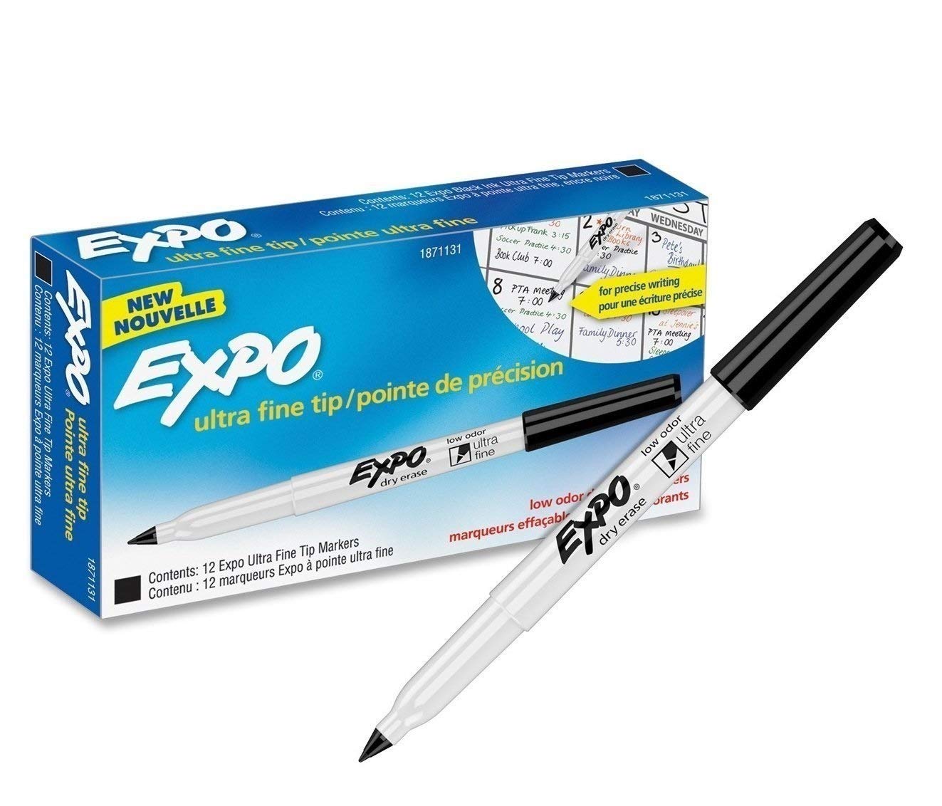 Expo Ultra Fine Point Dry Erase Markers - 48 Pack of Fine Tip Whiteboard Markers for Office, Classroom & Home Use - Ideal for Presentations, Teaching & Planning