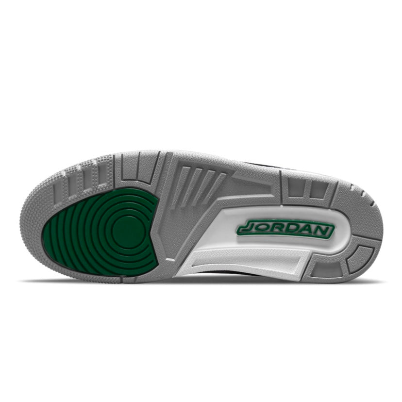 Air Jordan 3 Retro Men's Basketball Shoes - Black/Pine Green/Silver/White Colorway - Perfect for Streetwear & Sneaker Collectors