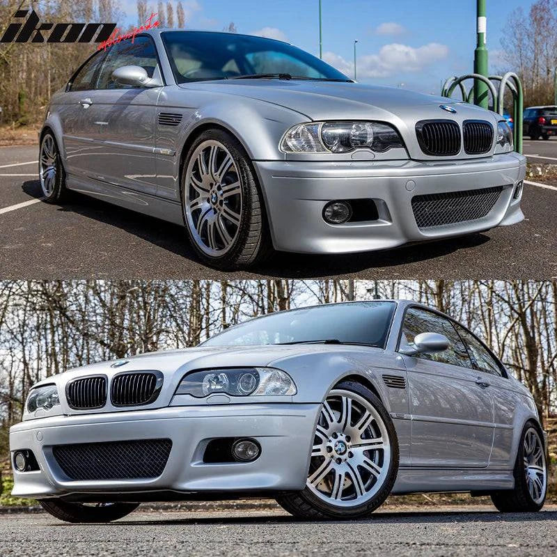 1999-2005 BMW 3 Series E46 2DR Coupe M3 Style Front Bumper Cover - High Performance PP Material for Enhanced Protection - Perfect for Street Racing & Car Upgrades