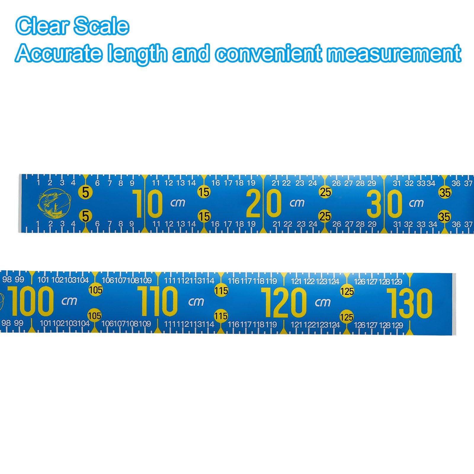 PATIKIL 51-Inch Fish Measuring Tape - Waterproof Adhesive Sticker for Fishing Boats, Kayaks & Workbenches - Perfect for Measuring Catch Size on Lakes & Rivers