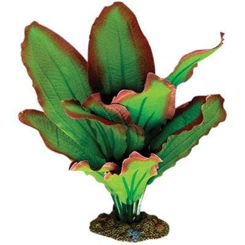 Aqua One Amazon Red & Green Silk Aquarium Plants - Realistic Artificial Underwater Decor for Fish Tanks, Freshwater & Saltwater Aquariums - Perfect for Betta Fish, Goldfish & Tropical Fish Habitats