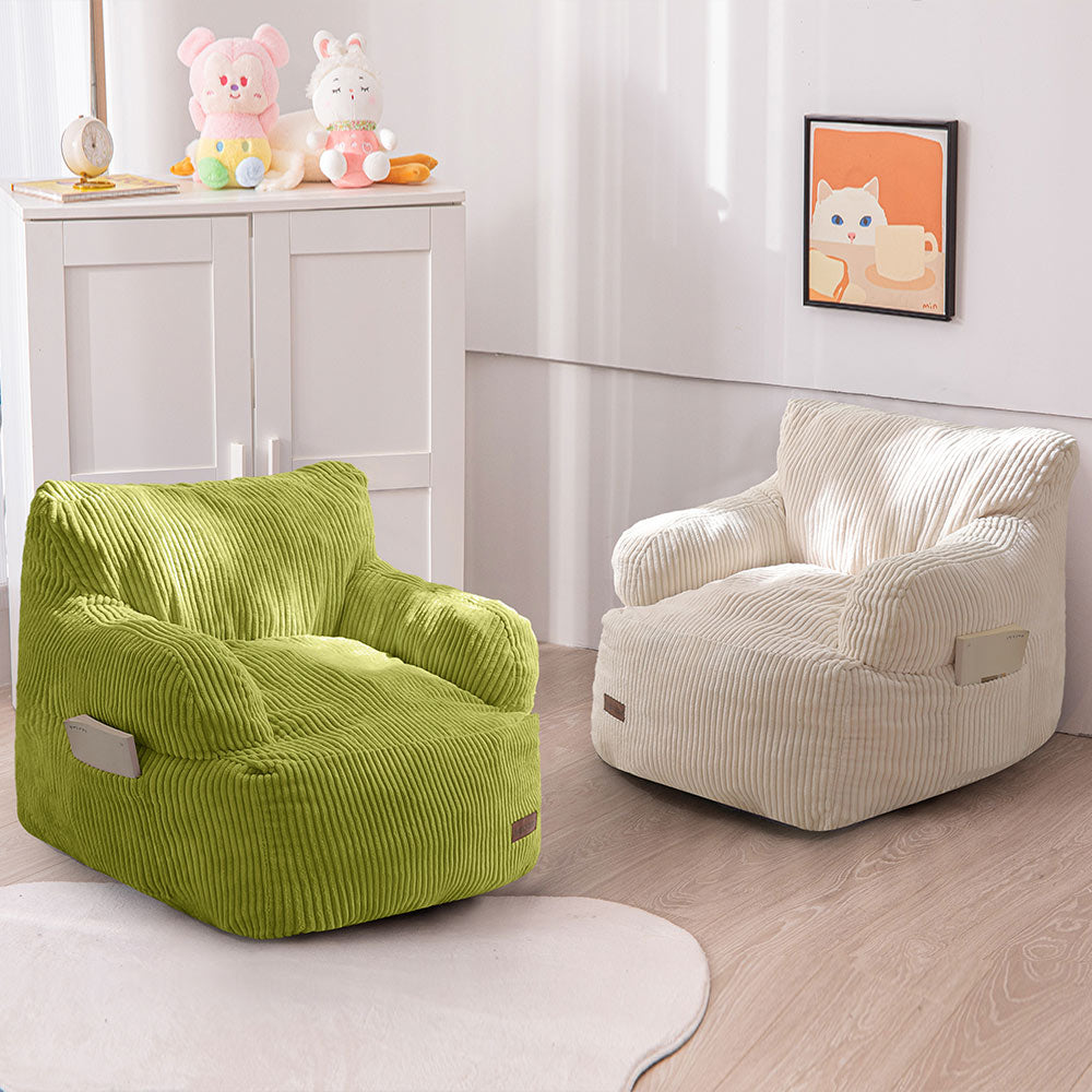 MAXYOYO Kids Bean Bag Chair - Soft & Comfortable Toddler Bean Bag Sofa with Removable Filler for Boys & Girls (Green) - Perfect for Playroom, Bedroom & Reading Nook