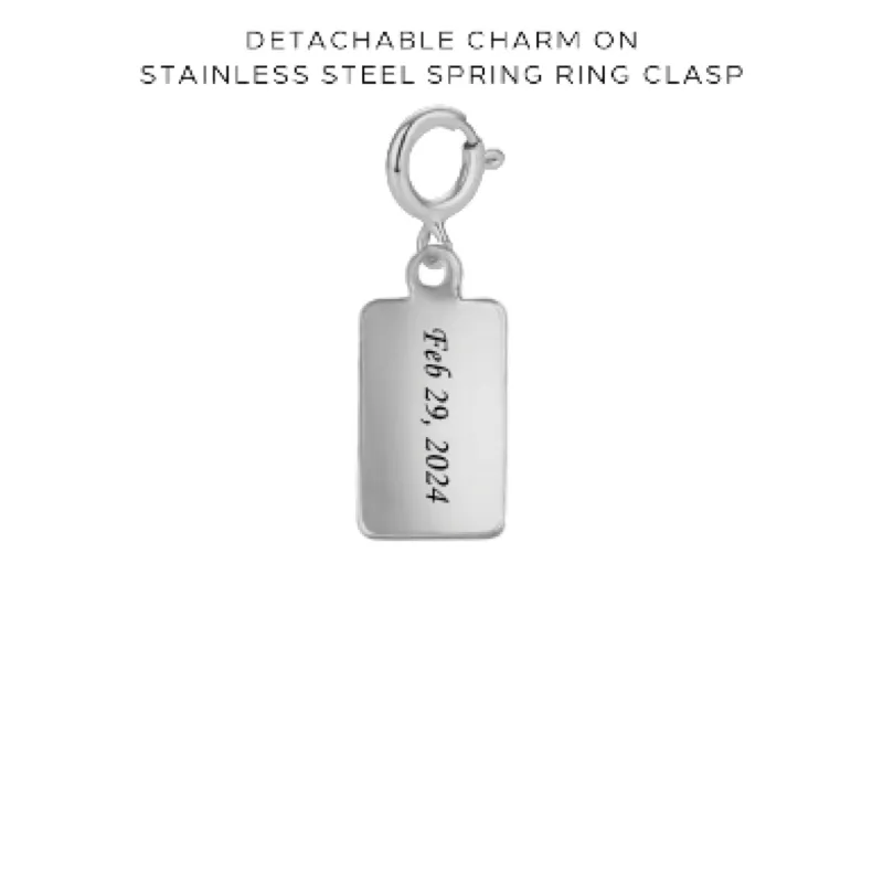 Personalized Engraved Charms with Detachable Clasp - Custom Name Jewelry Gift for Women - Perfect for Necklaces, Bracelets & Keychains - $10.00