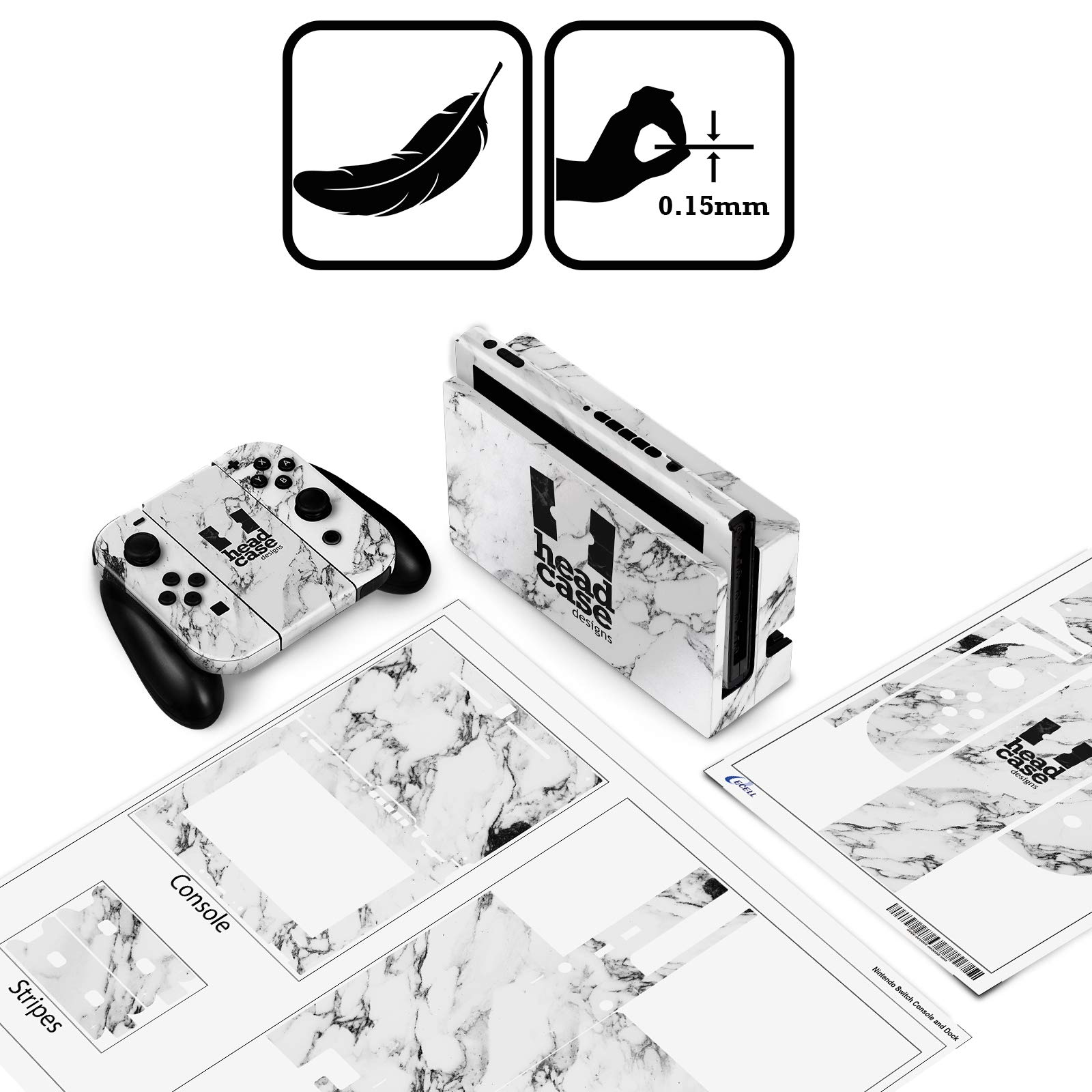 Head Case Designs Officially Licensed Hatsune Miku Night Sky Vinyl Sticker Decal for Nintendo Switch - Protective Skin Cover for Console & Dock - Perfect for Gaming, Travel, and Collectors