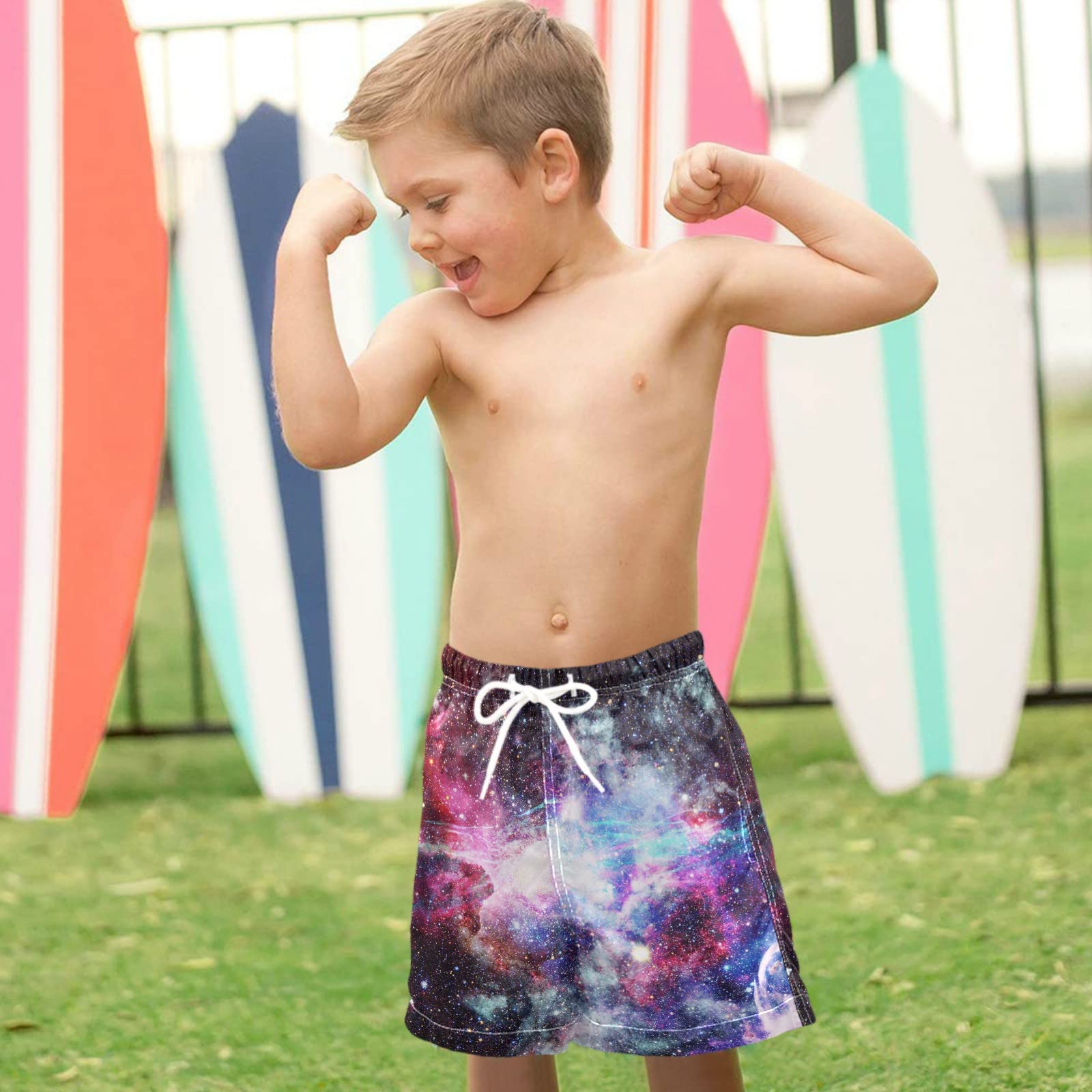 Galaxy Star Swim Trunks for Boys - Beach & Pool Fun
