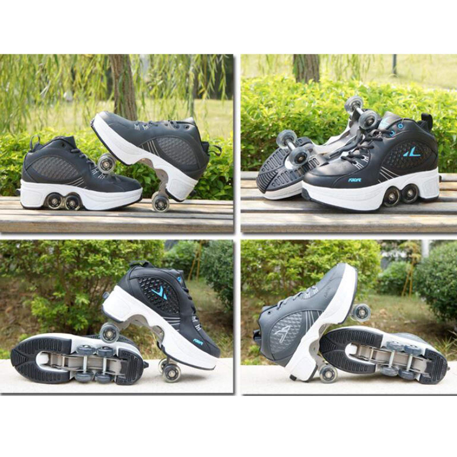 Women's Outdoor Roller Skates - Quad Wheels for Adults | Comfortable & Stylish Roller Shoes for Women | Perfect for Park Trails, Rink Skating & Fitness