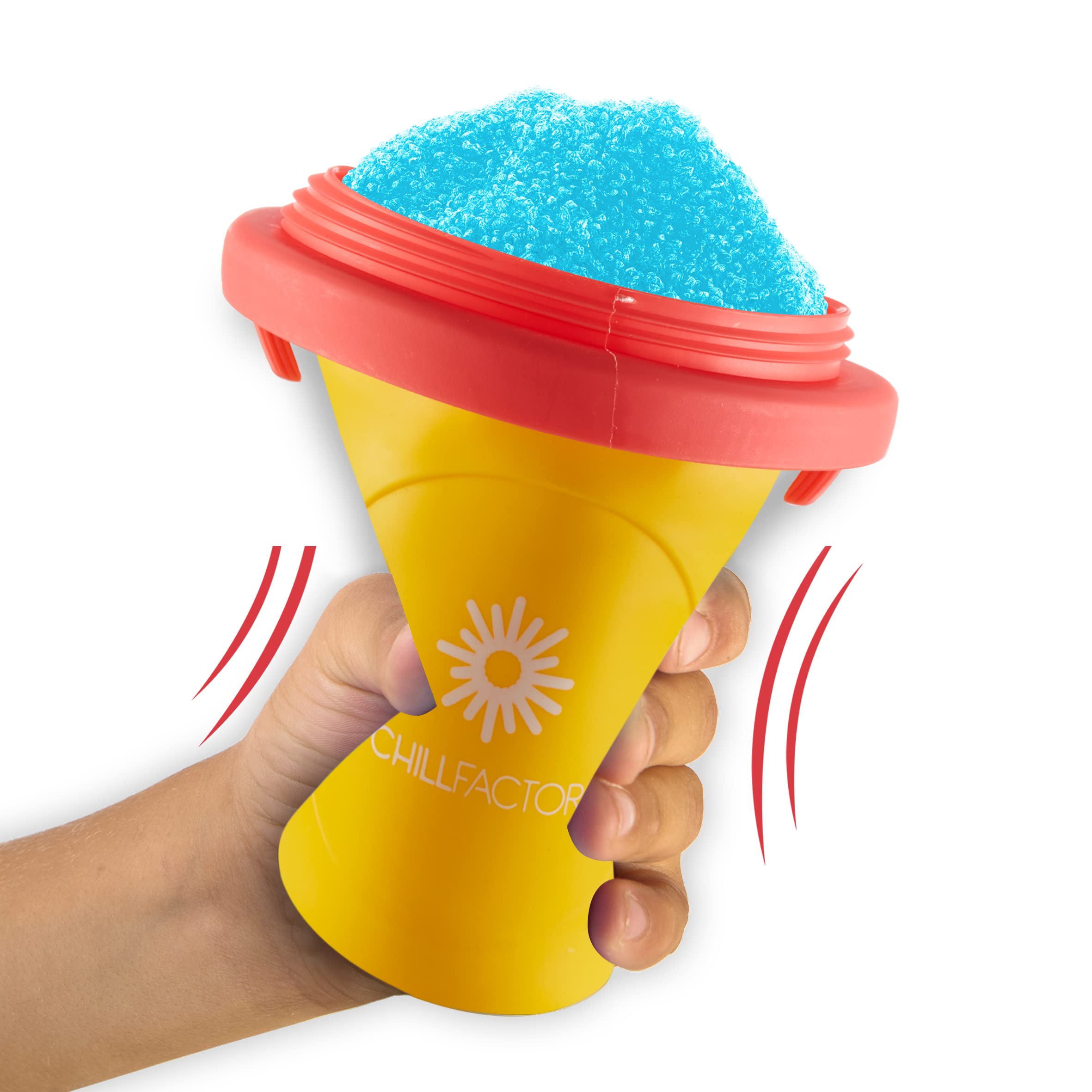 ChillFactor 07950 Mango Mania Reusable Slushy Maker - DIY Homemade Squeeze Cup for Frozen Drinks, Kitchen Toys, One Size, Red - Perfect for Summer Parties, Kids Activities & Backyard BBQs
