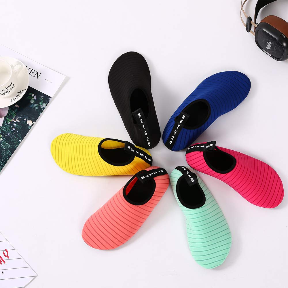 Rokiemen Water Shoes for Women and Men - Barefoot Aqua Socks for Swimming, Surfing, Yoga & Beach - Quick-Dry Skin Sock Shoes for Water Sports & Outdoor Activities