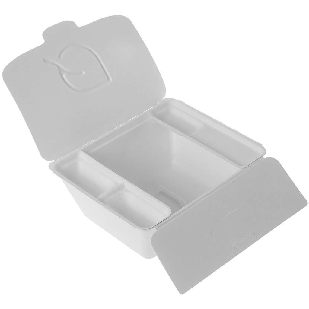 Eco-Products FSC Certified Compostable Sugarcane Takeout Containers - 84oz (150 Count) - White - Eco-Friendly Disposable Food Boxes for Restaurants, Catering & Meal Prep