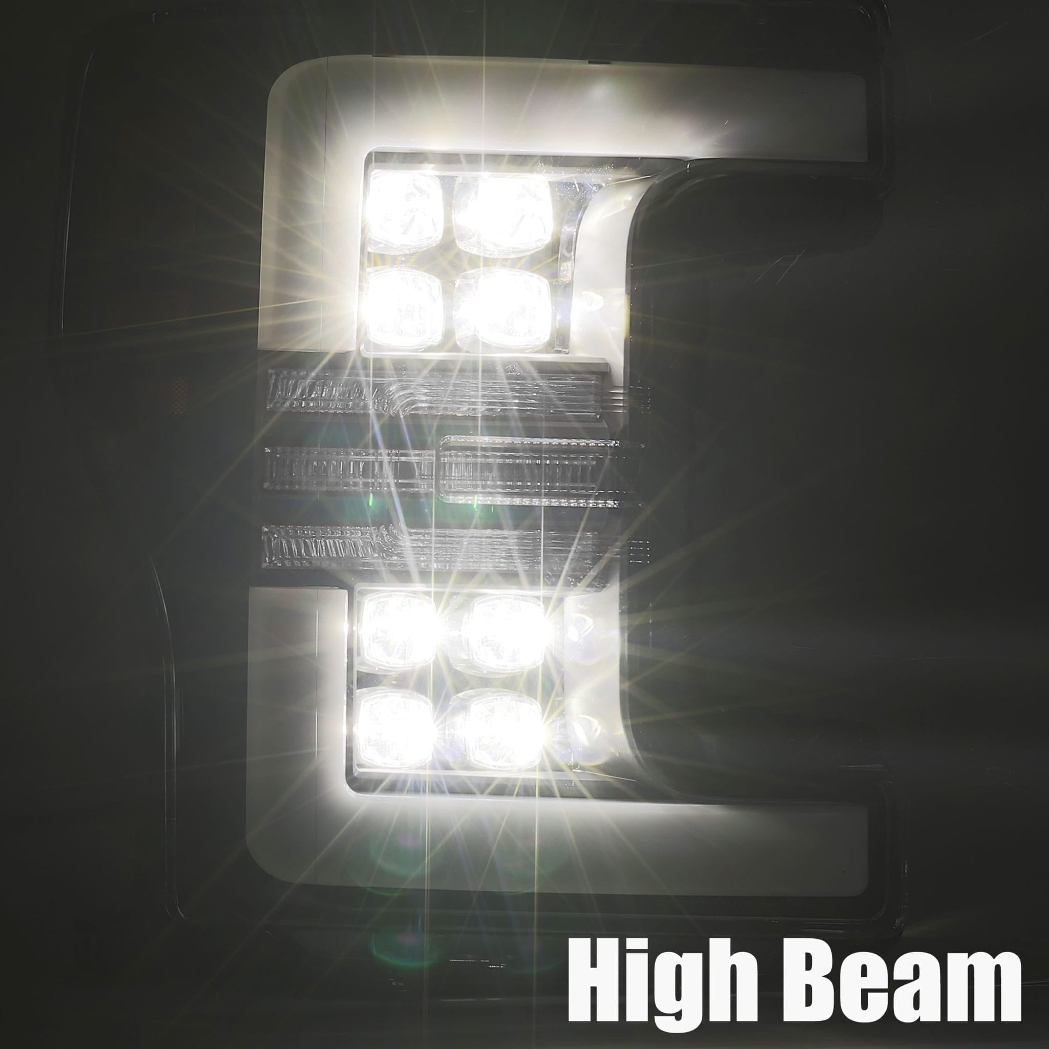17-19 Ford Super Duty NOVA Series LED Projector Headlights - Chrome Housing - High Performance Lighting for Off-Road & Night Driving