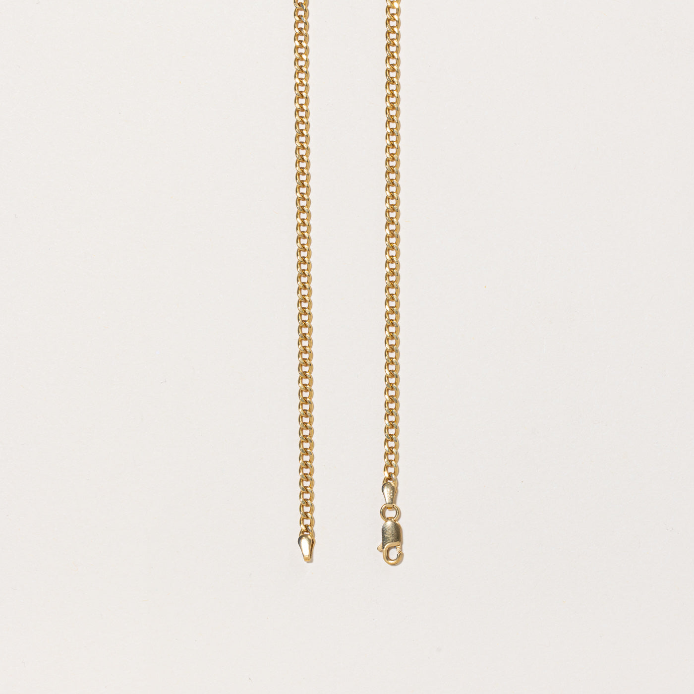 18K Yellow Gold Curb Link Chain Necklace - 22 Inch Solid Gold Cuban Link Chain for Men & Women | Perfect for Layering, Gifting & Everyday Wear