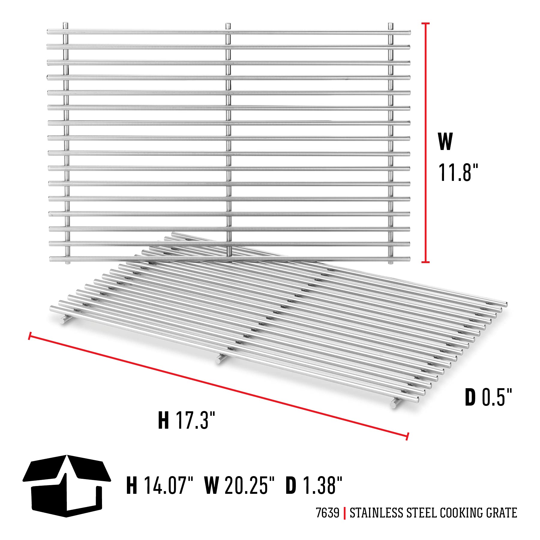 Weber Premium Stainless Steel Grill Cooking Grates - 17.3