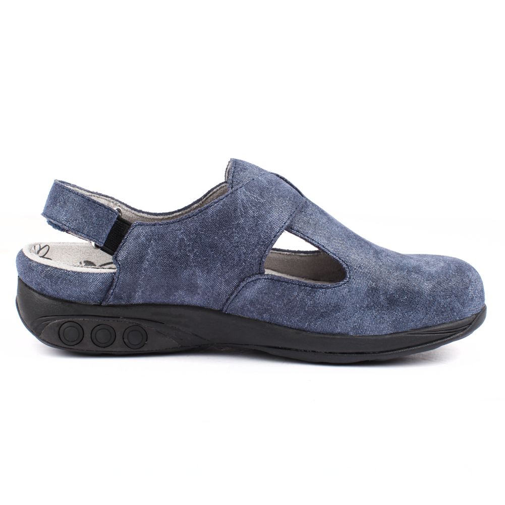 Chloe Women's Adjustable Leather Clog Sandals - Comfortable Slip-On Shoes for Casual Wear & Home Use