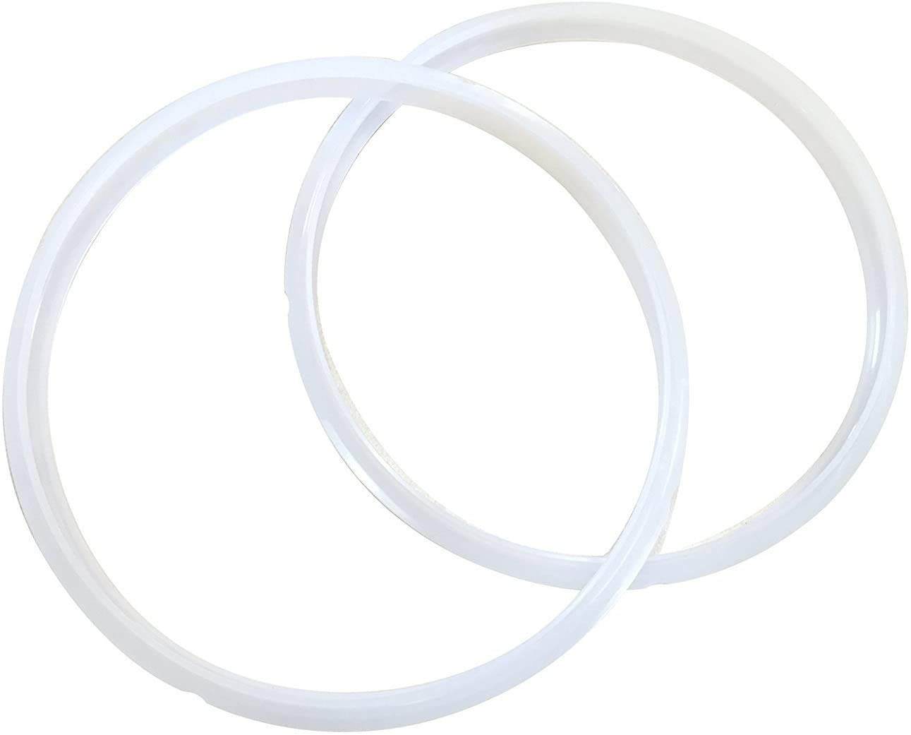 Premium Clear Silicone Sealing Ring Replacement for 5-6 Quart Pressure Cookers - Compatible with Instant Pot, Ninja Foodi & More - 2-Pack Set for Safe & Leak-Proof Cooking (Great for Meal Prep, Soups & Pressure Cooking)