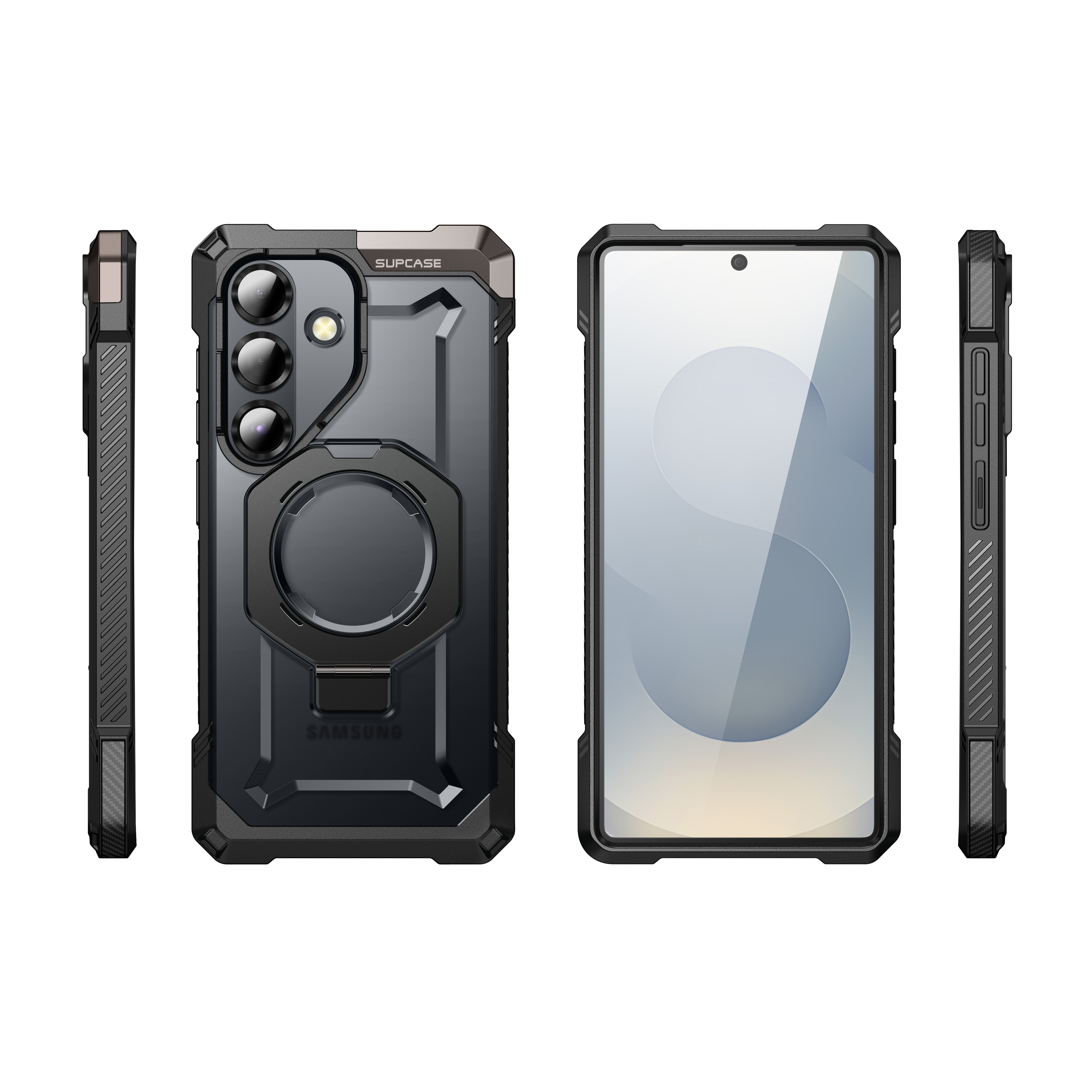Samsung Galaxy S25 Ultra Black Magsafe Phone Case - Compatible with Wireless Charging, Secure Grip & Shockproof Protection - Perfect for Work, Travel & Outdoor Activities