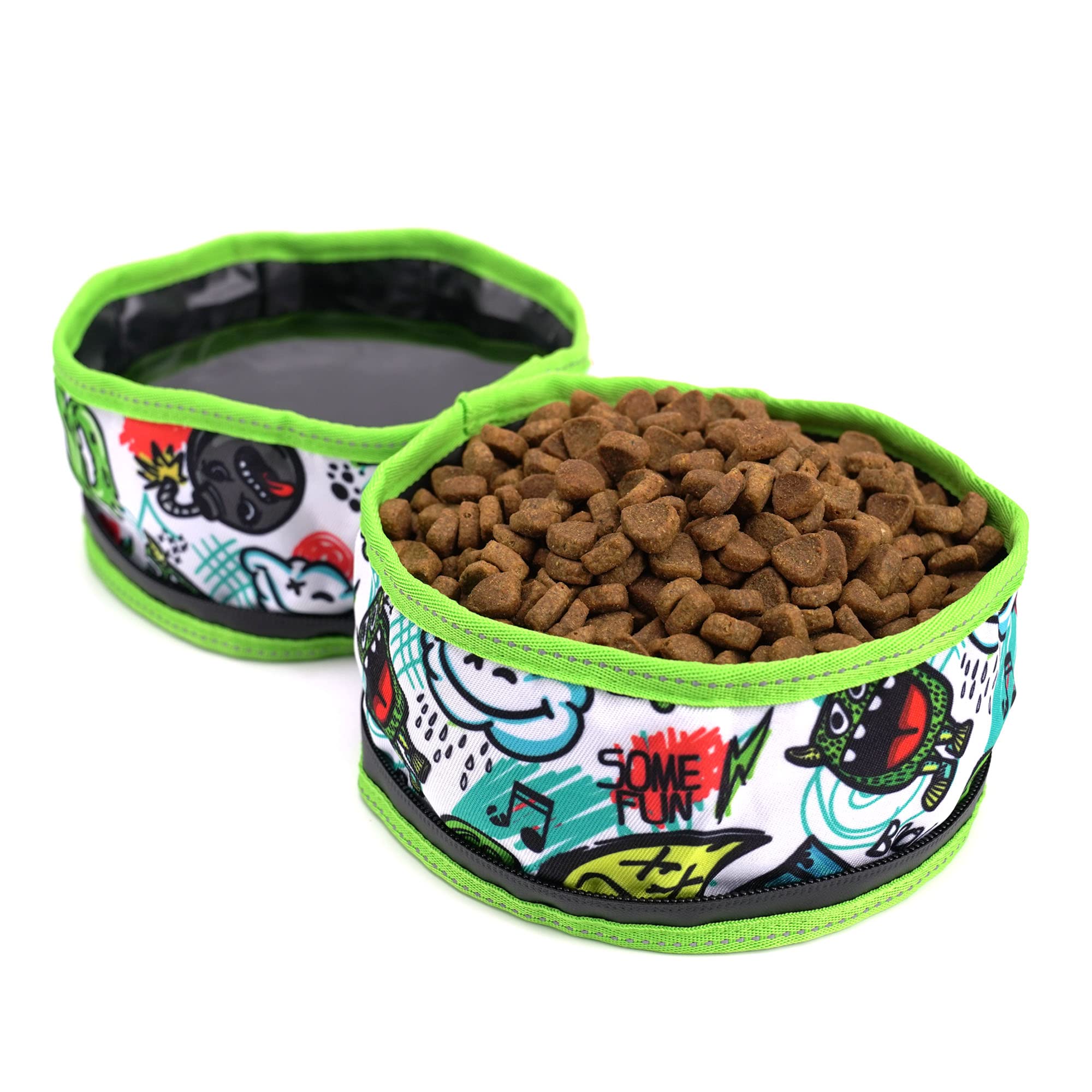Foldable Dog Travel Bowls for Food & Water - Large Capacity (3 Cups Food, 700ml Water) | Portable, Waterproof Pet Bowl for All Breeds | Perfect for Hiking, Camping & Road Trips
