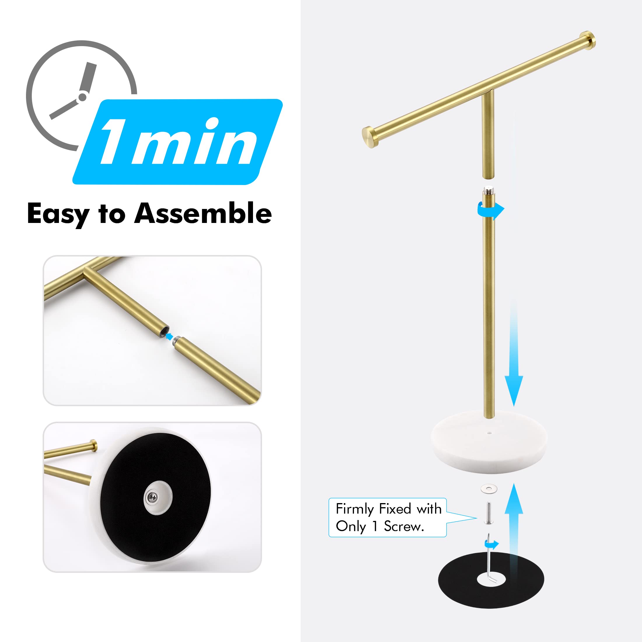KES Gold Stainless Steel Towel Rack - 16.5
