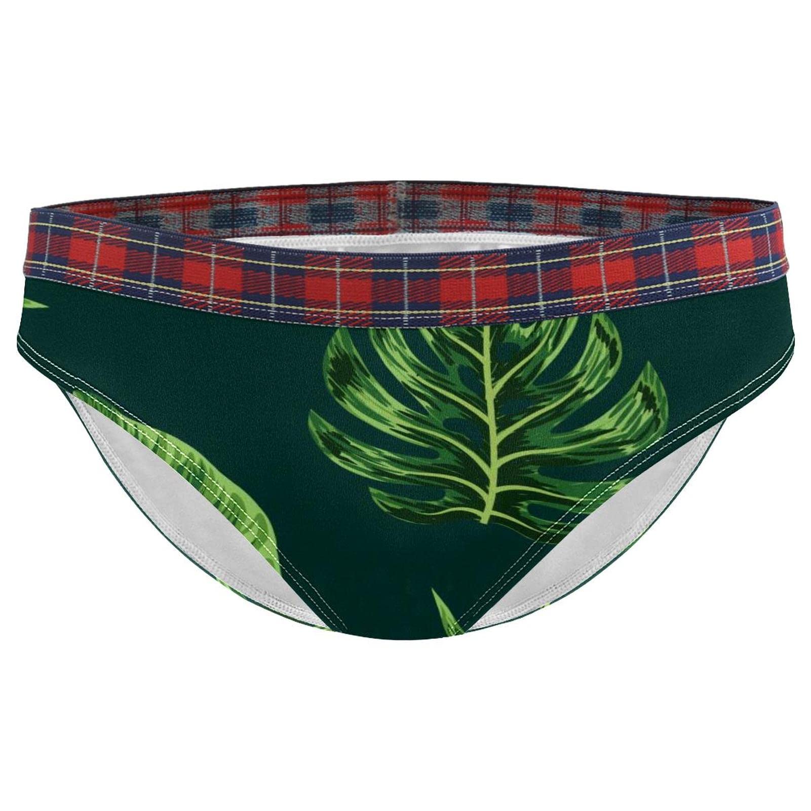 Tropical Palm Leaves Green Women's Bikini Panties - Sexy Swimwear for Beach Vacation & Pool Party