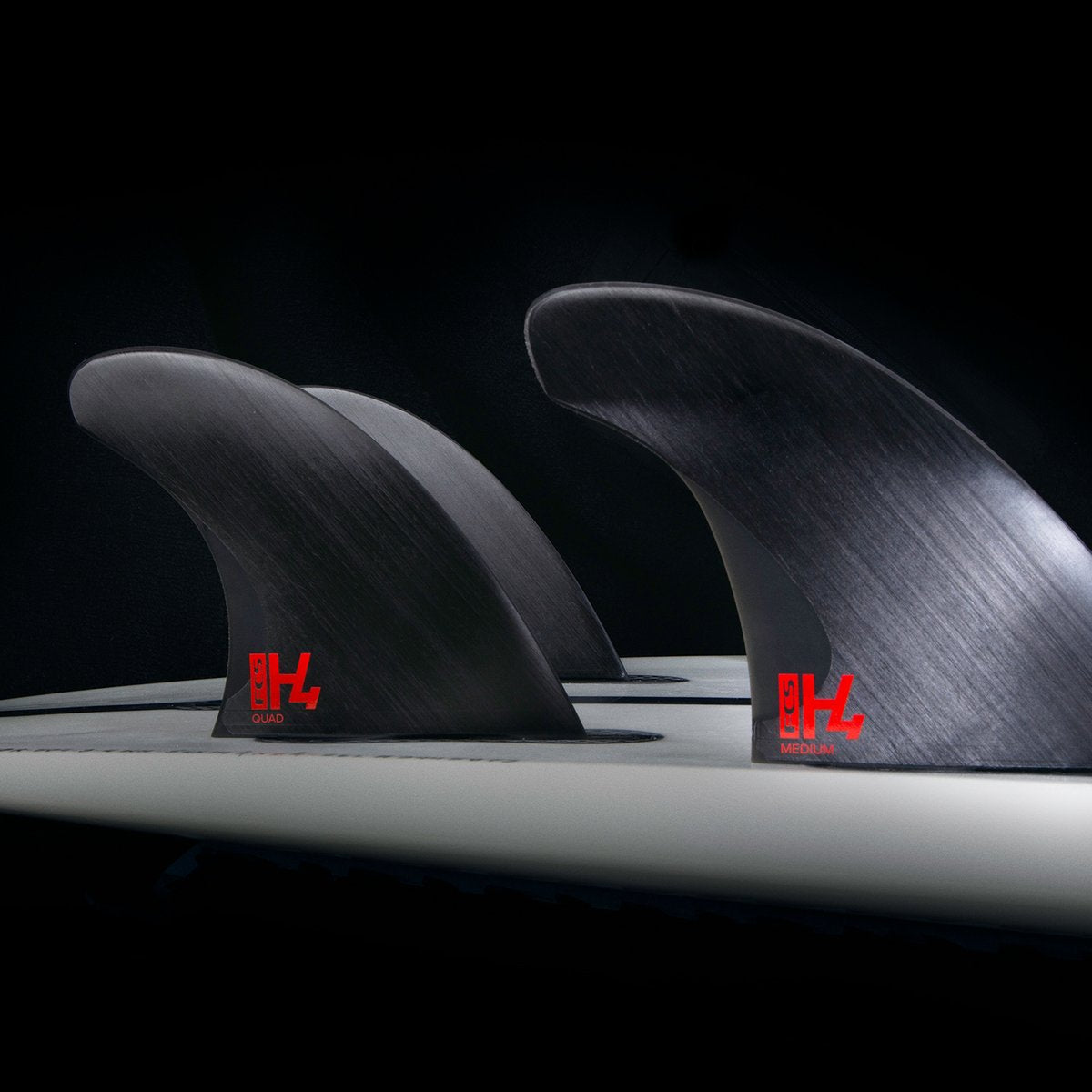 FCS II QUAD Rear H4 Surfboard Fins - High Performance Surfing Fins for All Wave Conditions - Perfect for Shortboards, Fish, and Performance Surfboards