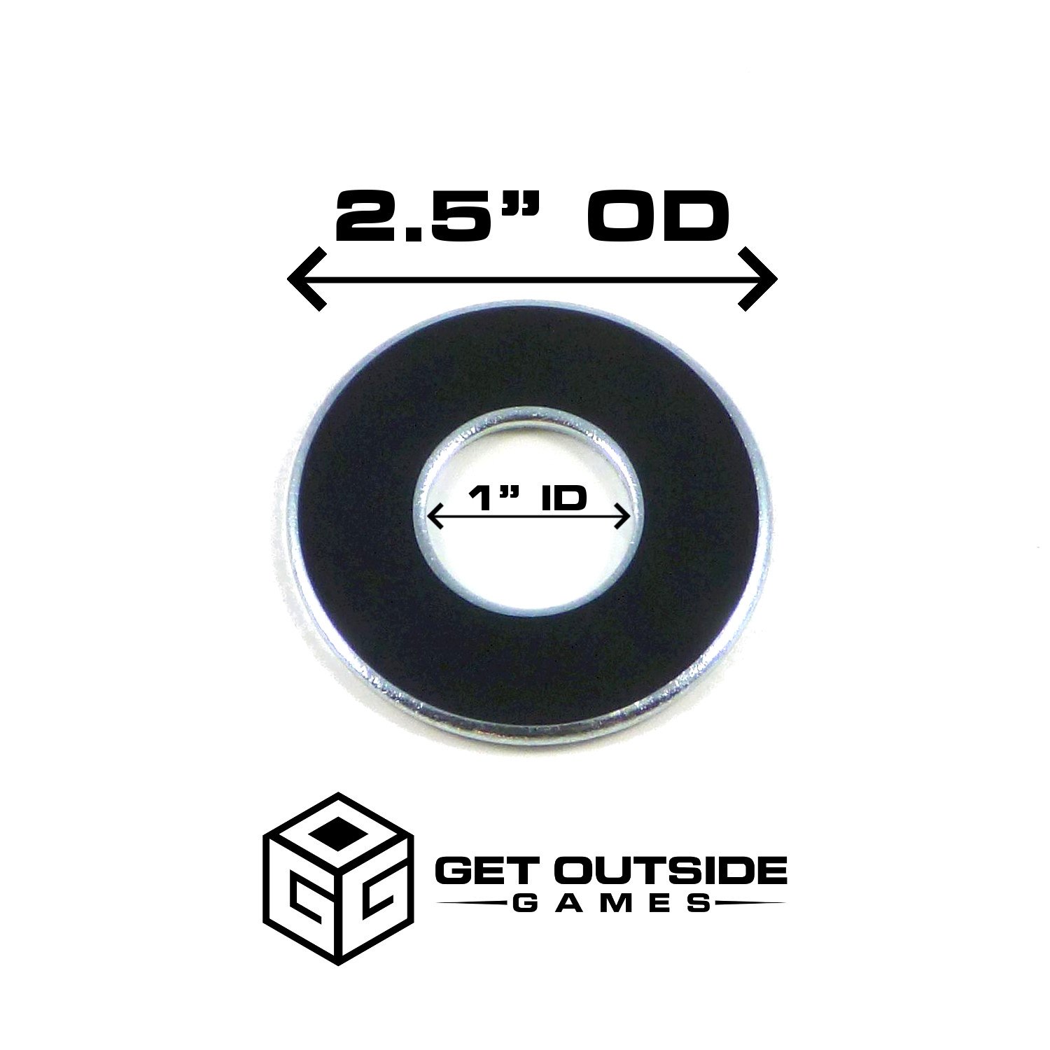 4 VVashers - Premium Washer Toss Game Set (Black) for Outdoor Lawn Games, Backyard Parties & Tailgating Activities