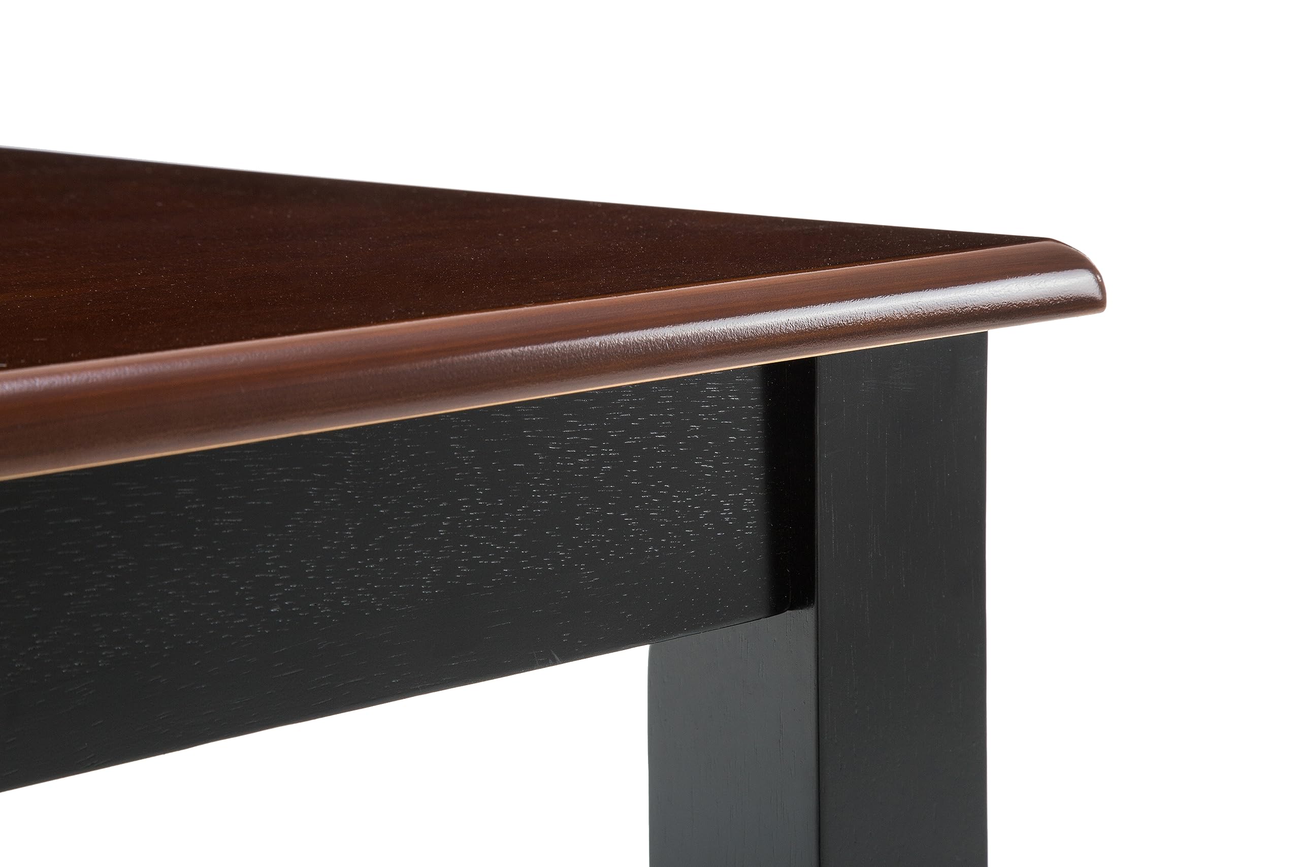 Boraam Bloomington Dining Table - 42 Inch Round Wooden Table in Black & Cherry Finish | Perfect for Kitchen, Dining Room, and Small Space Gatherings