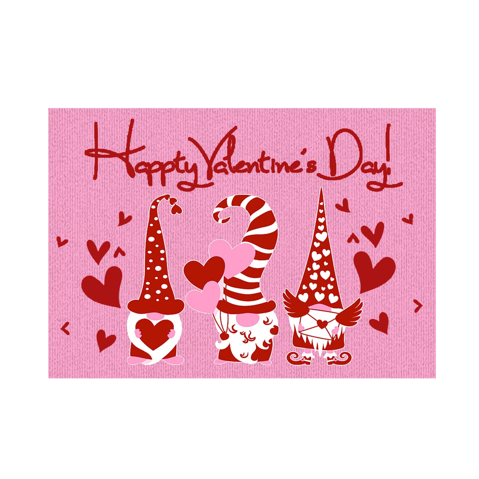 Non-Slip Valentine's Day Door Mat - Heart Shaped Welcome Rug for Indoor/Outdoor Use - Front Entry, Bathroom, Porch Decor - Perfect for Romantic Home Decor & Gift Giving