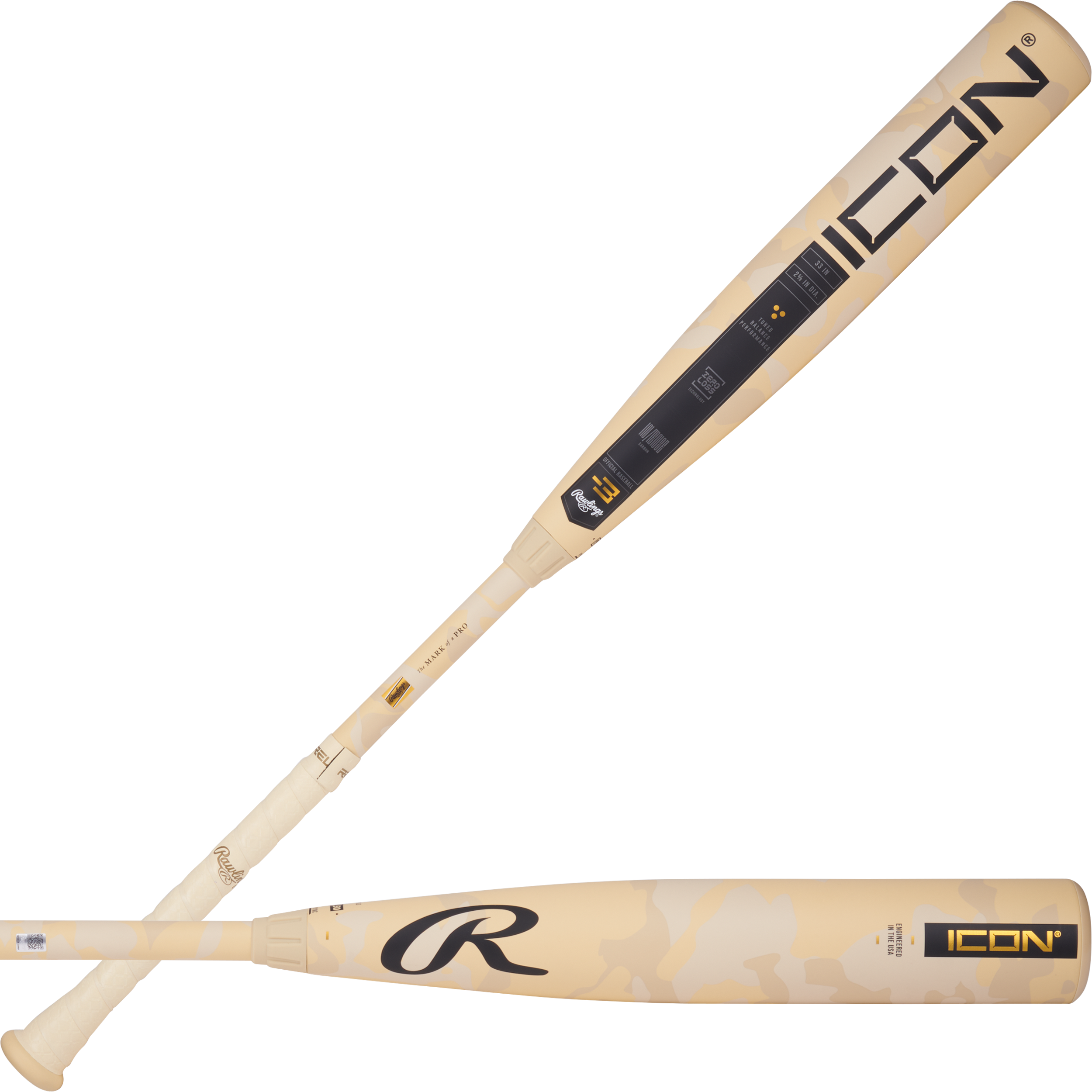 Rawlings 2025 Icon BBCOR Baseball Bat - High Performance Youth & Adult Baseball Bat for Power Hitting - Perfect for Games, Practice & Training