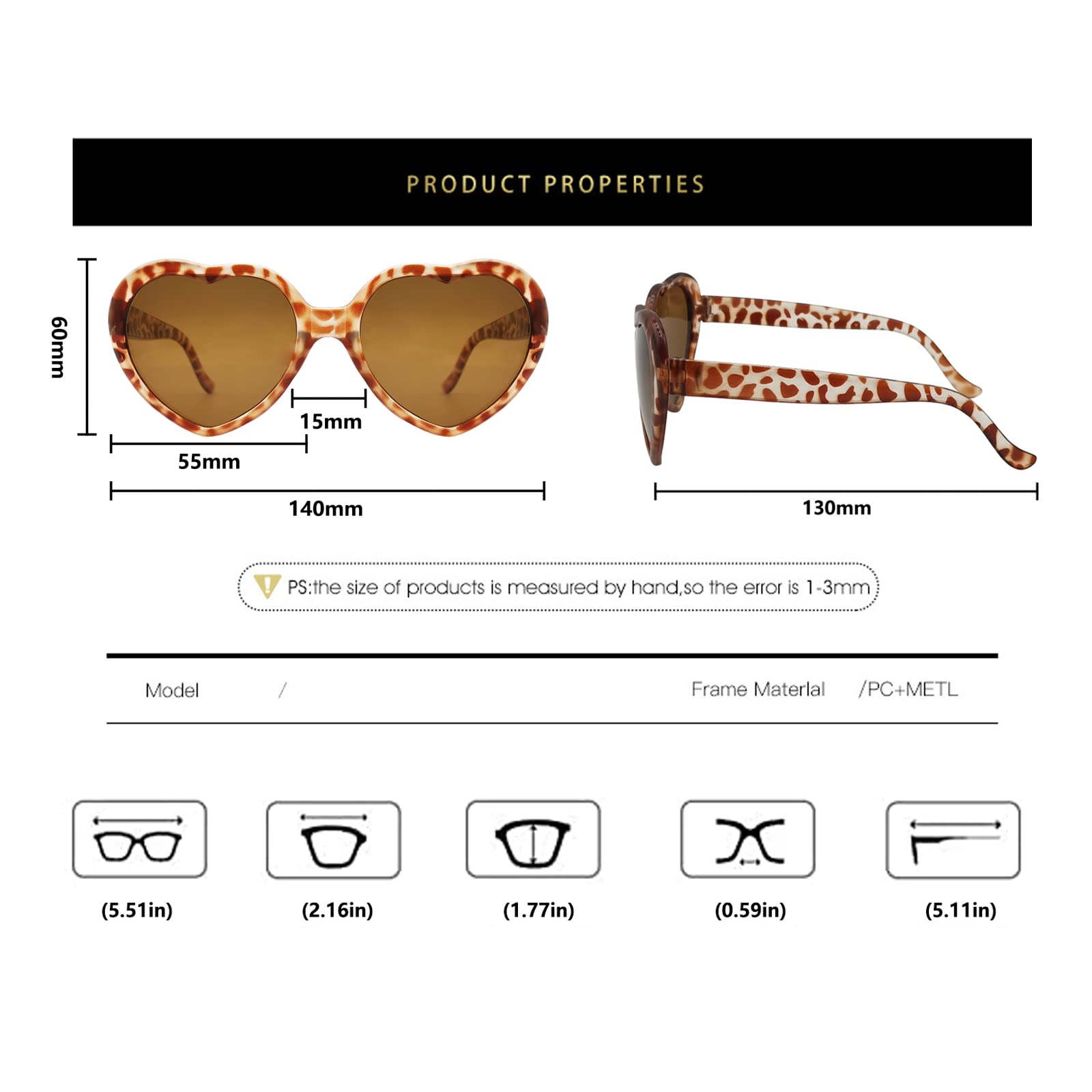 Trendy Heart Shaped Sunglasses for Women - Retro Cute Heart Glasses with UV400 Protection - Perfect for Valentine's Day, Beach Vacations & Summer Fashion Accessories