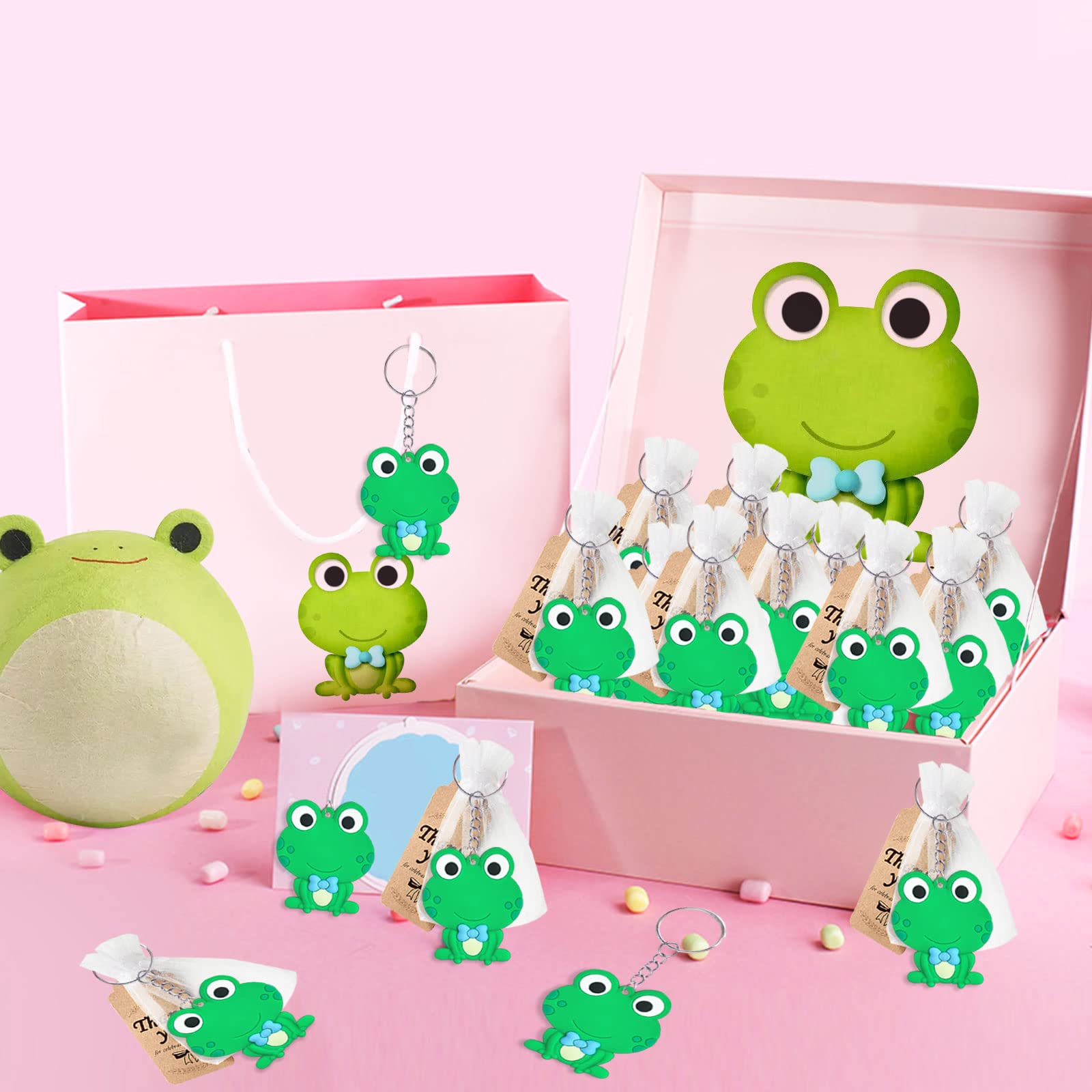 24 Pack Green Frog Party Decorations - CiciBear Frog Prince Themed Party Supplies for Baby Showers, Kids Birthdays & School Events | Perfect for 80s Theme Parties & Animal-Themed Celebrations